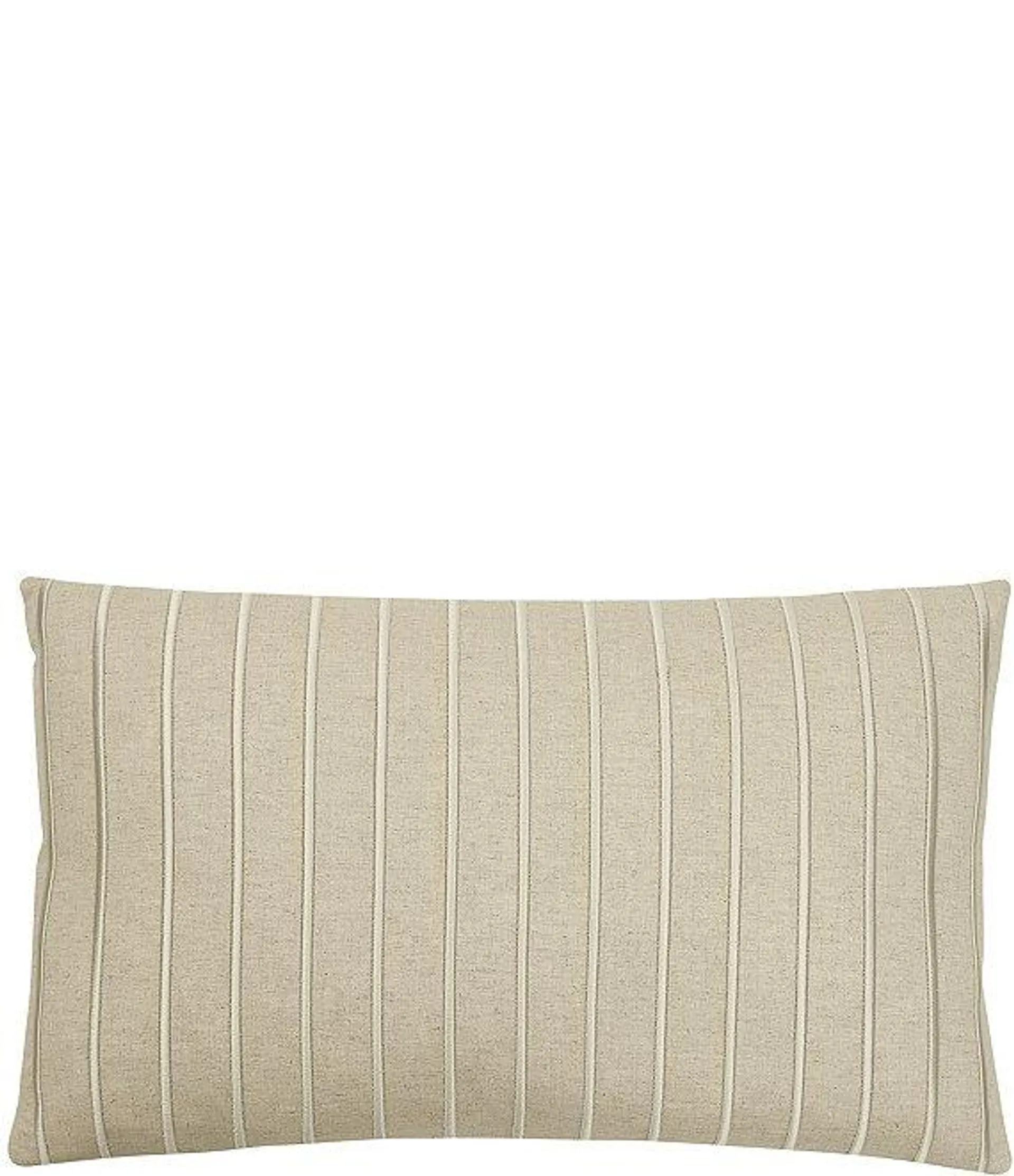 Stereo Embroidered Striped Oblong Pillow