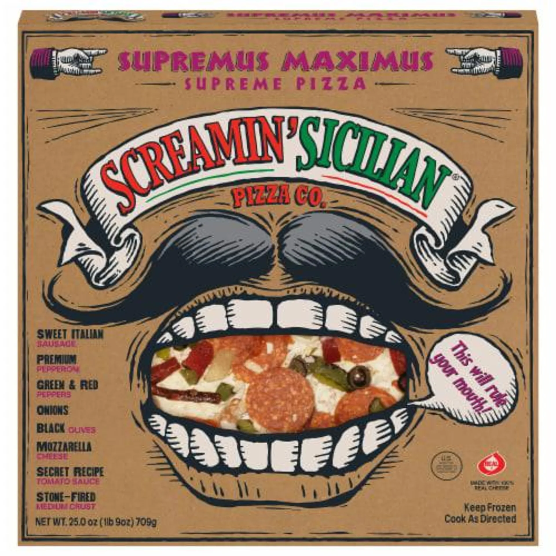 Screamin' Sicilian Supremus Maximus Supreme Frozen Pizza