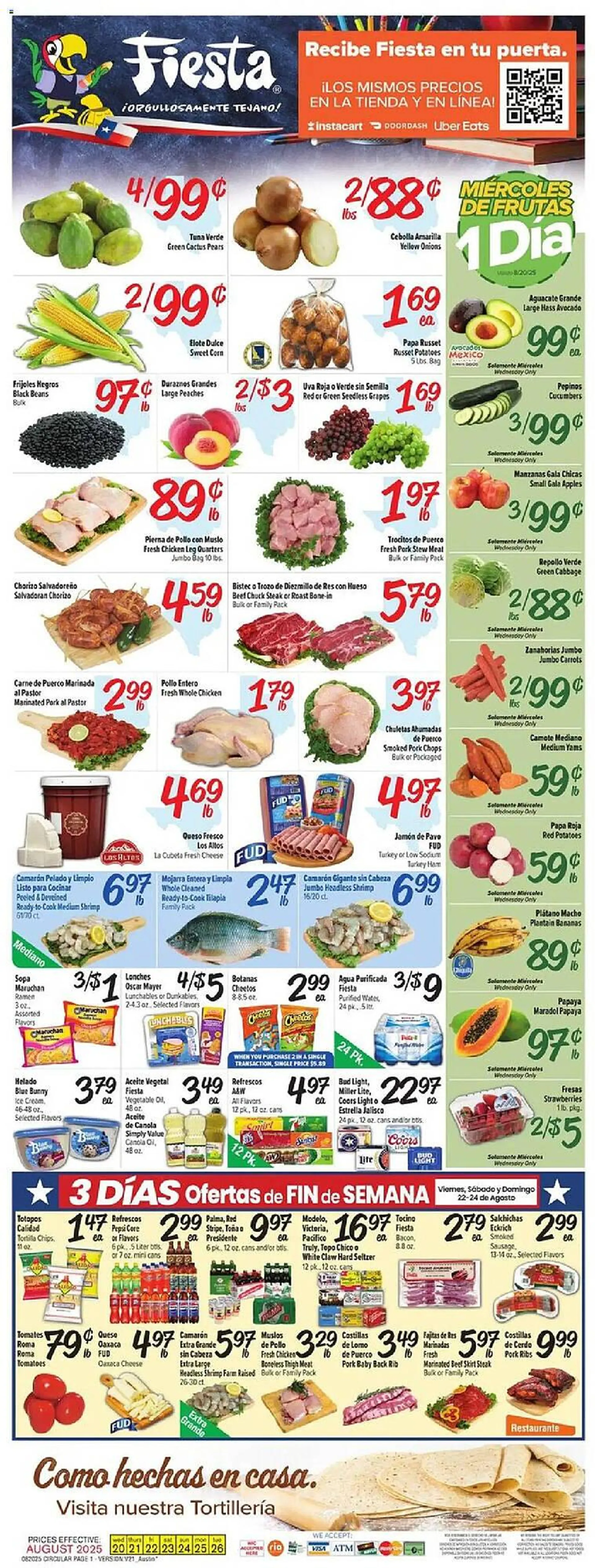 Weekly ad Fiesta Mart Weekly Ad from August 20 to August 26 2025 - Page 1