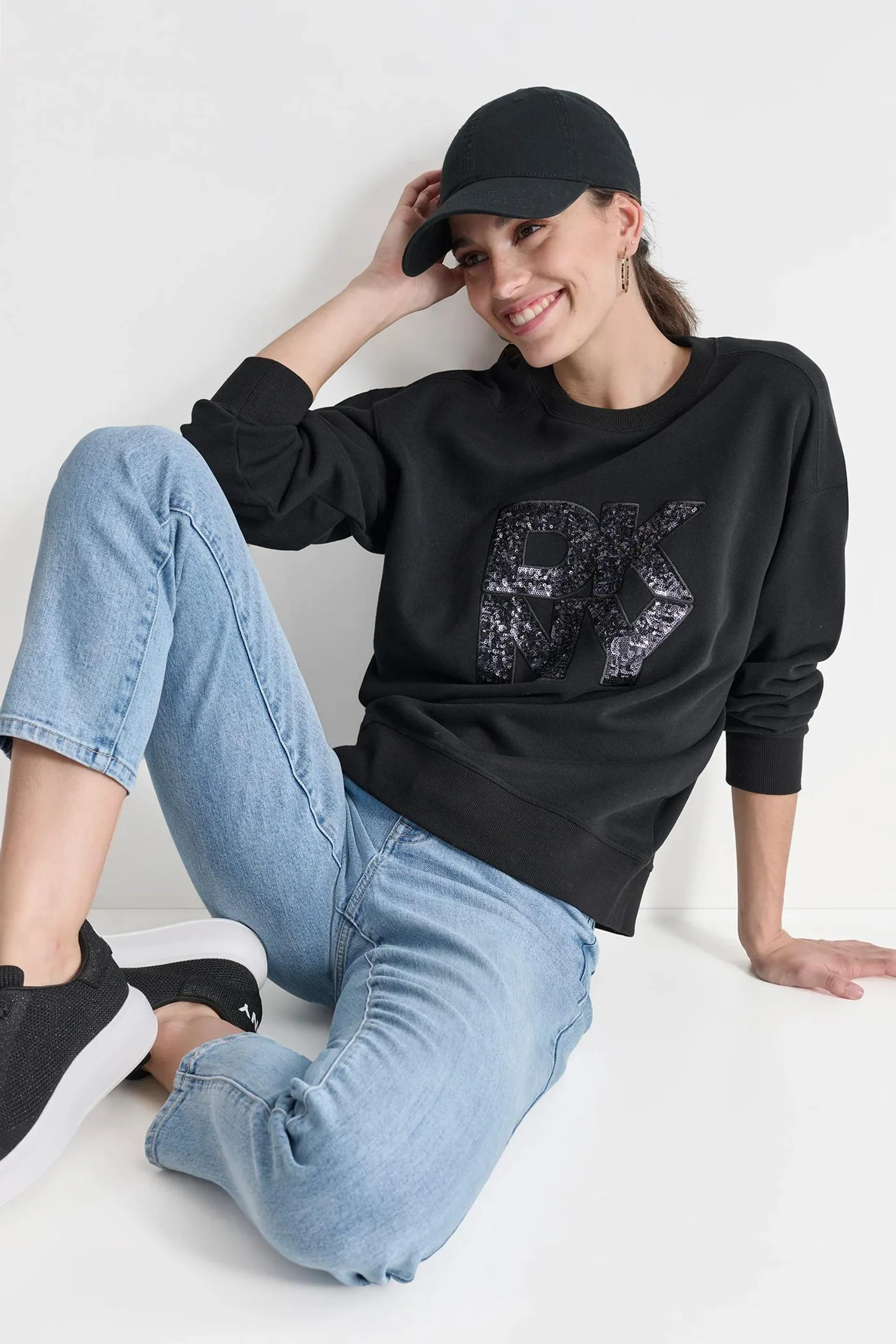 SEQUINS LOGO SWEATSHIRT