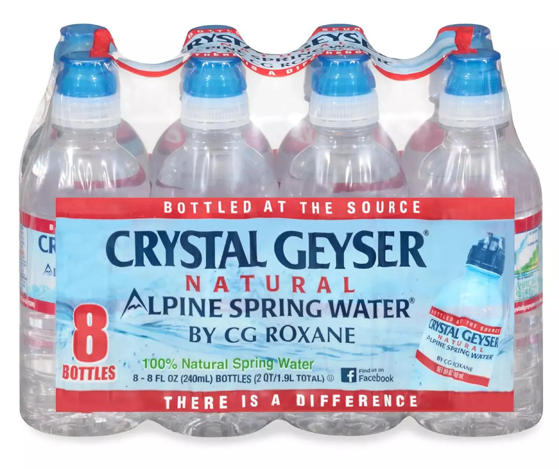 Crystal Geyser Natural Alpine Spring Water 8-8 fl oz. Bottles