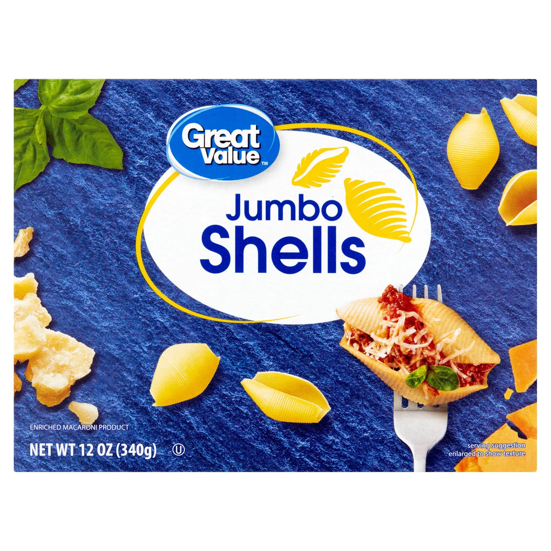 GREAT VALUE JUMBO SHELL 12 OZ