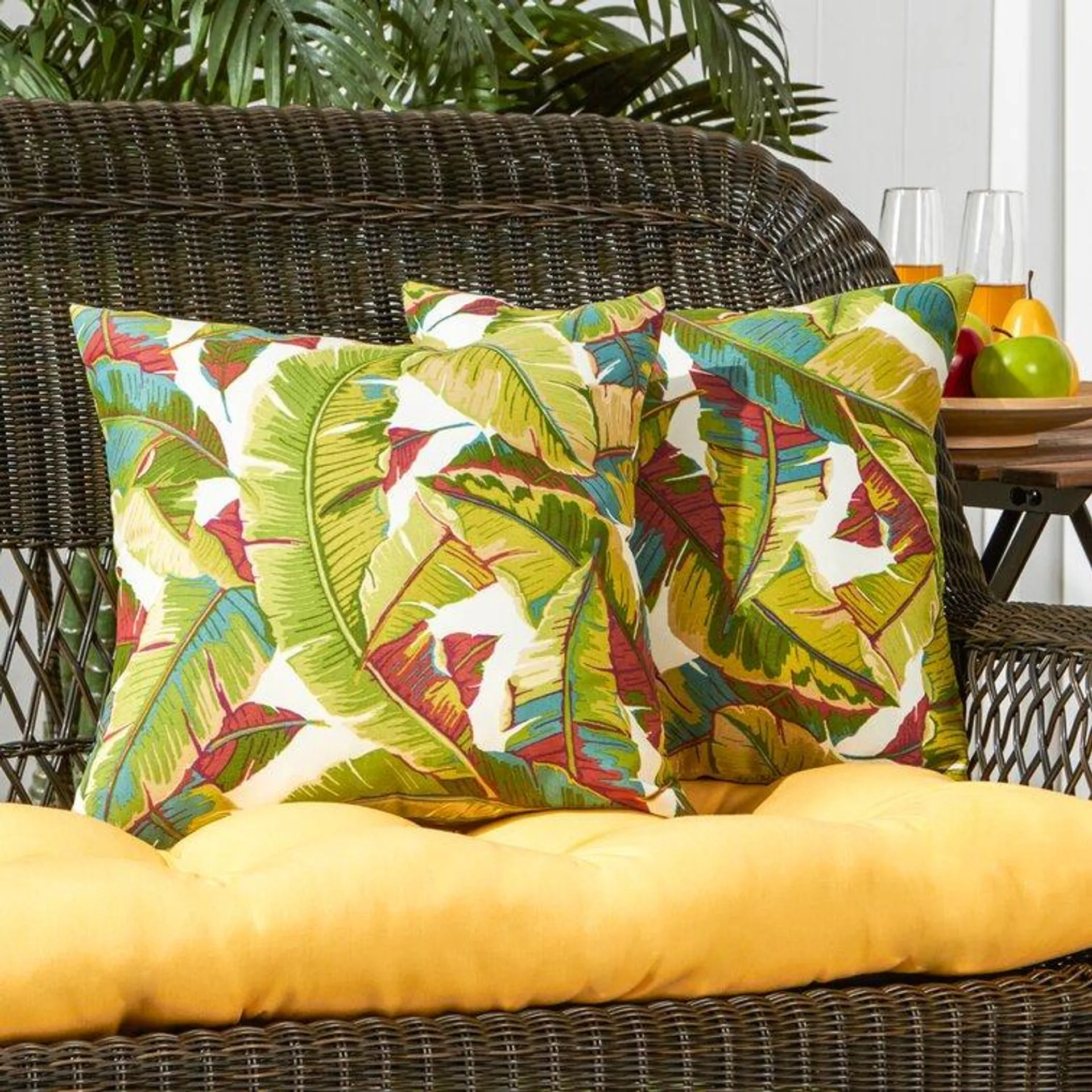 Indoor/Outdoor Reversible Throw Pillow