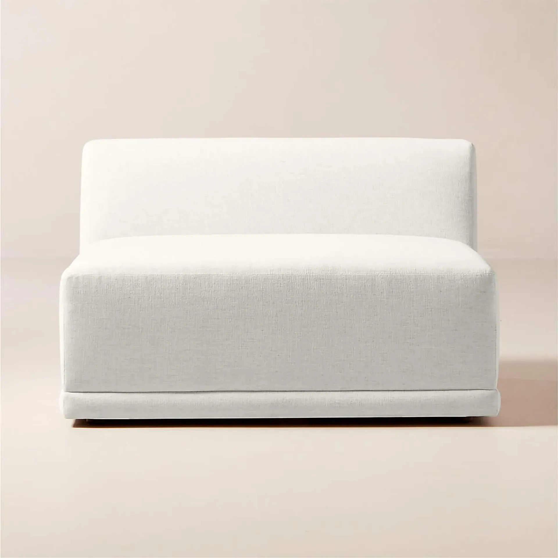 Faible White Performance Fabric Armless Chair