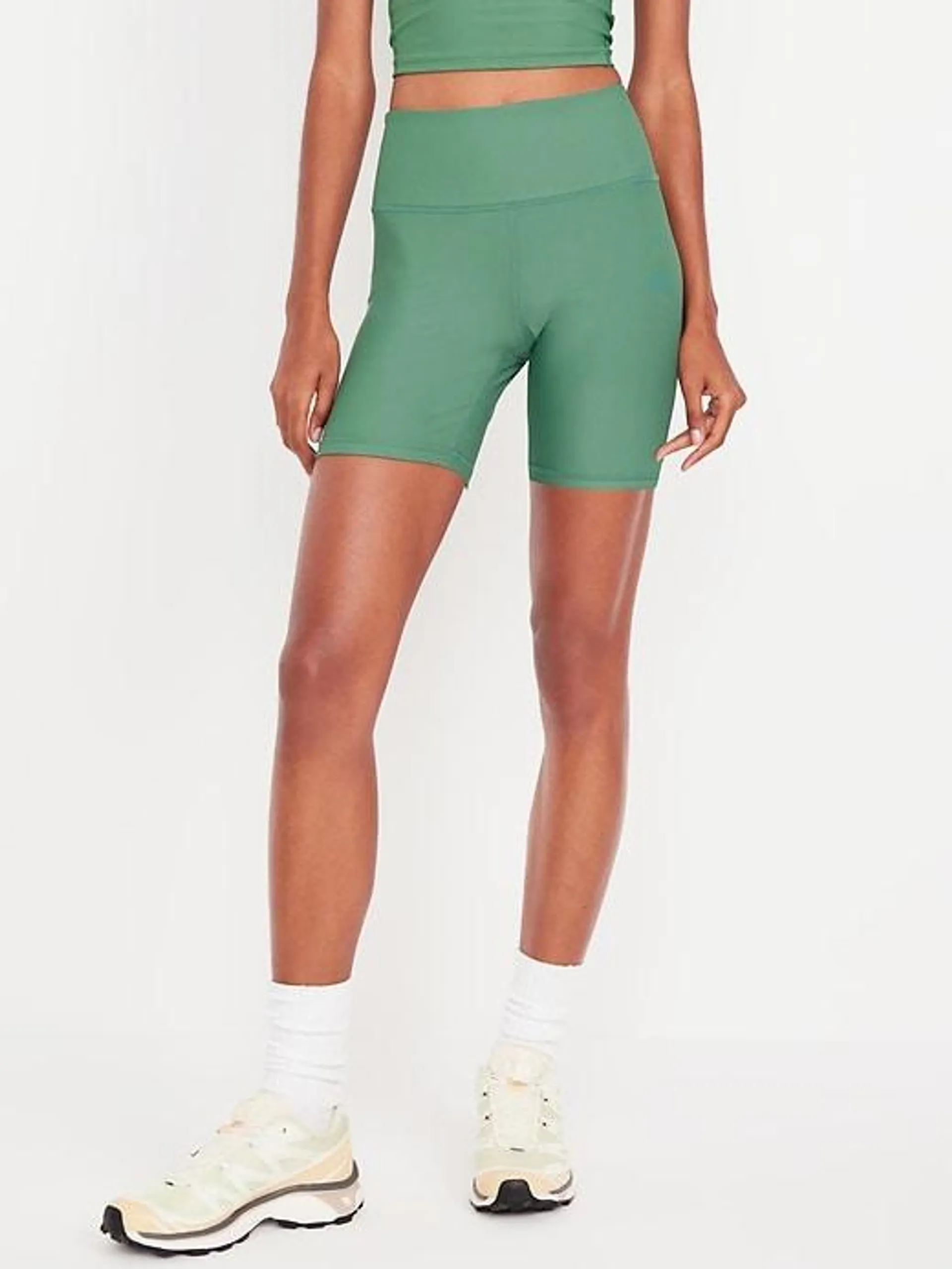 High-Waisted PowerSoft Biker Shorts -- 6-inch inseam