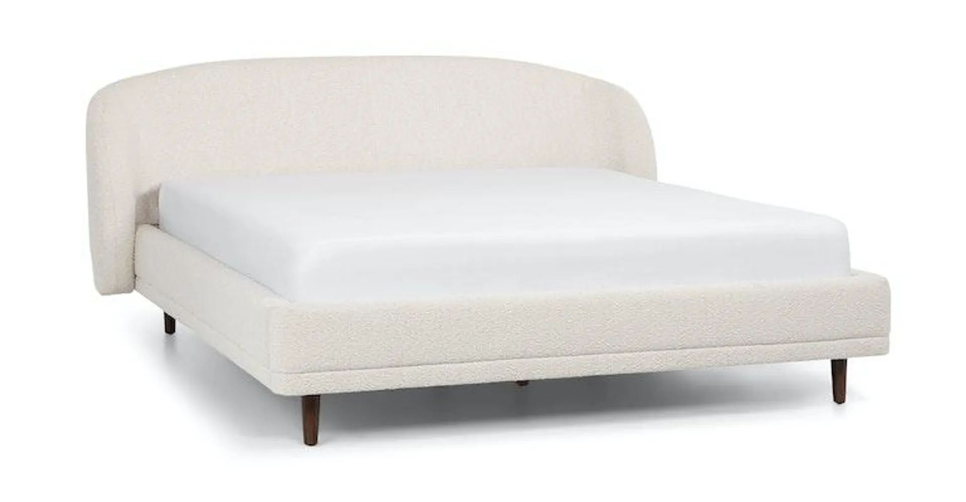 Kayra Ivory Bouclé King Bed