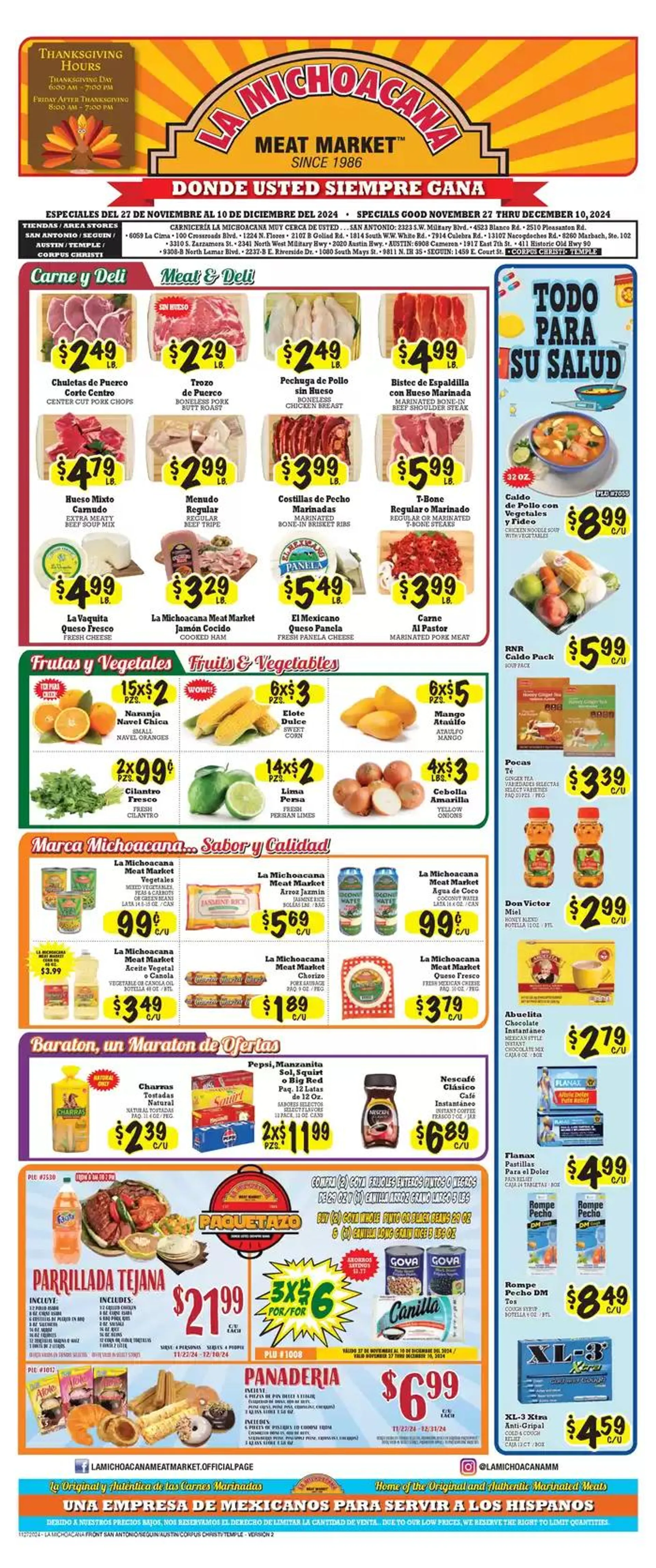 La Michoacana Weekly ad - 1