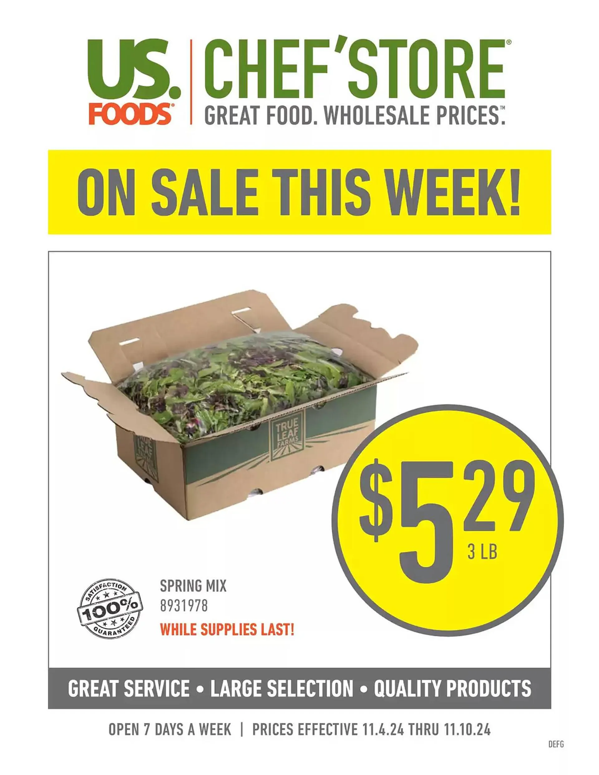 US Foods Chefs Store Weekly Ad - 1