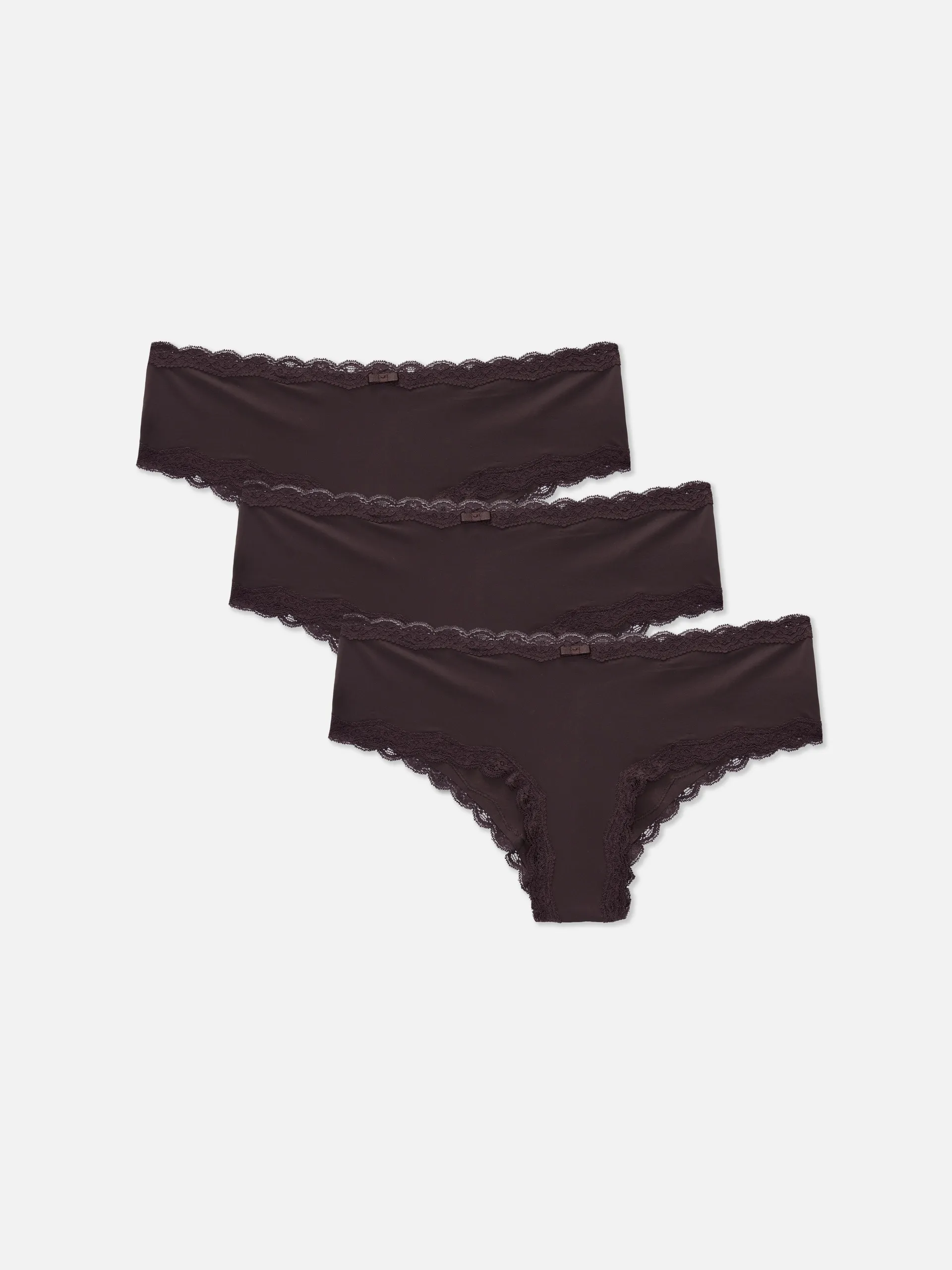 3-Pack Lace Trim Hipster Briefs