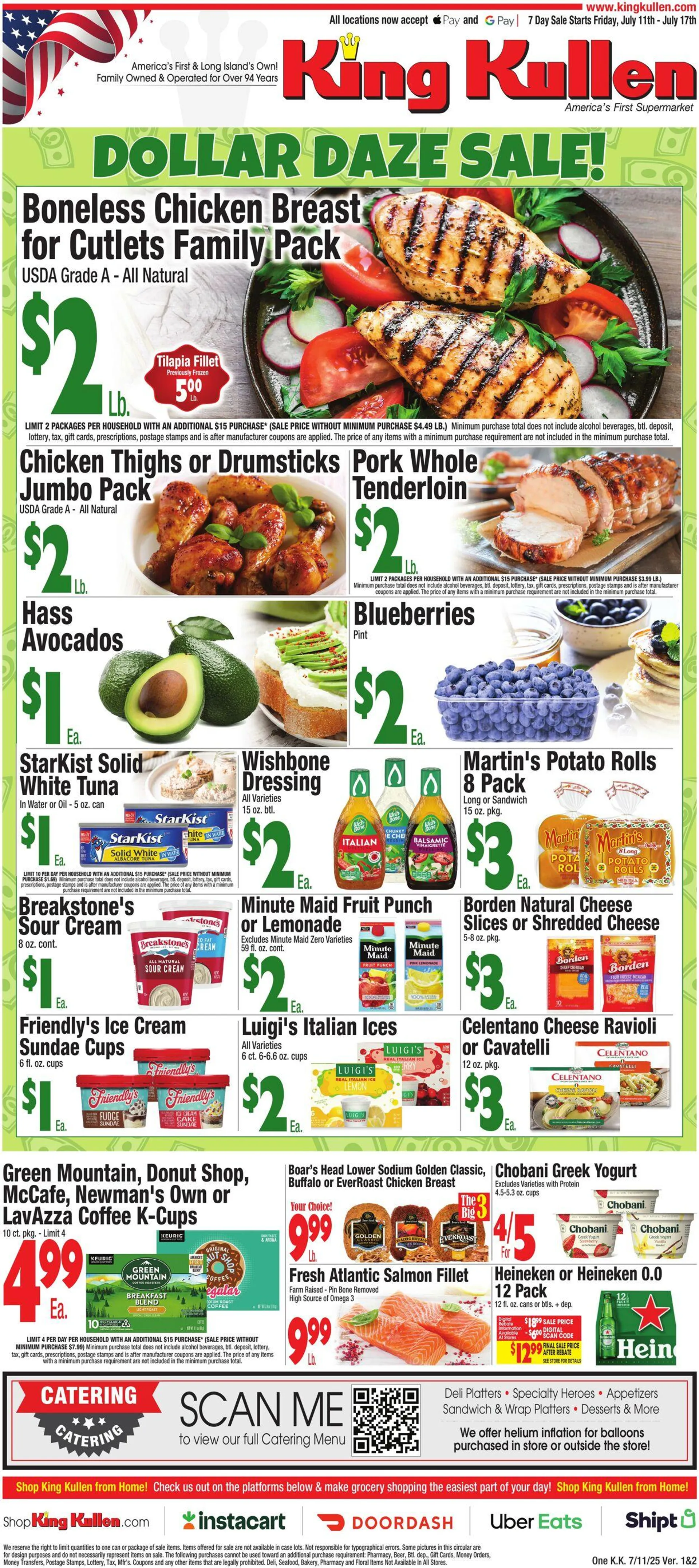 Weekly ad King Kullen Current weekly ad from July 10 to July 17 2025 - Page 1