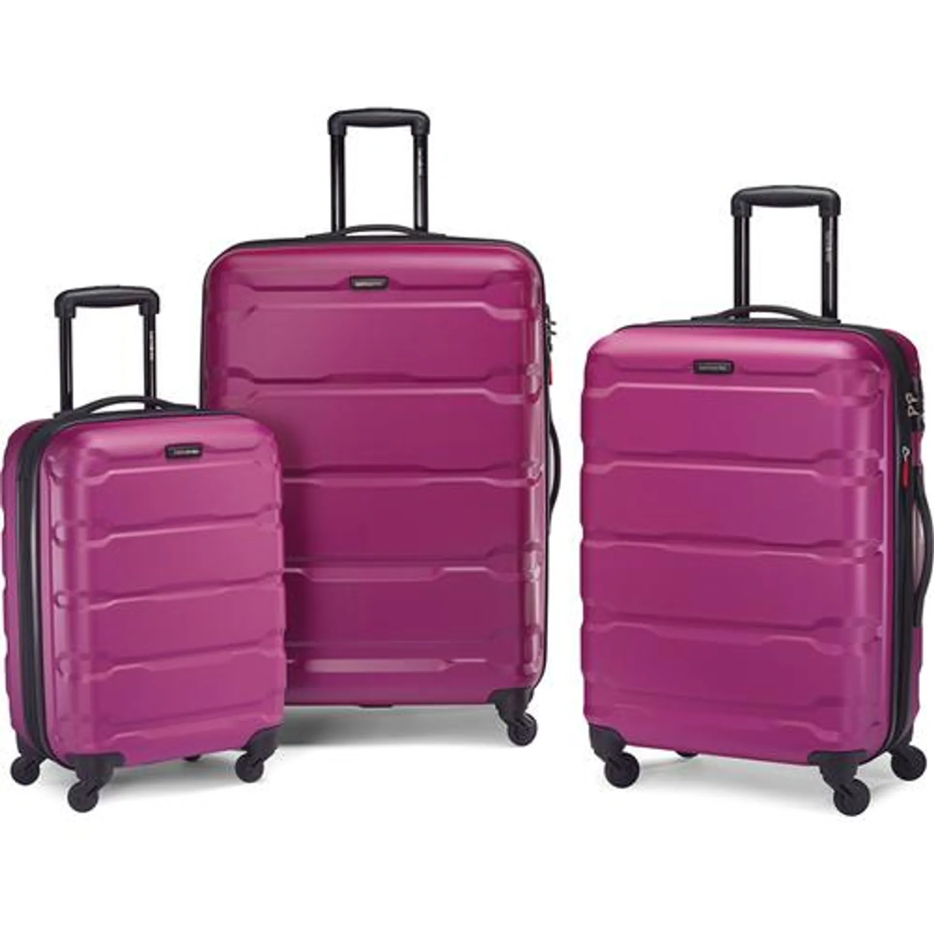 Samsonite Omni Hardside Luggage Spinner Set (20"/24"/28") Radiant Pink - **OPEN BOX**