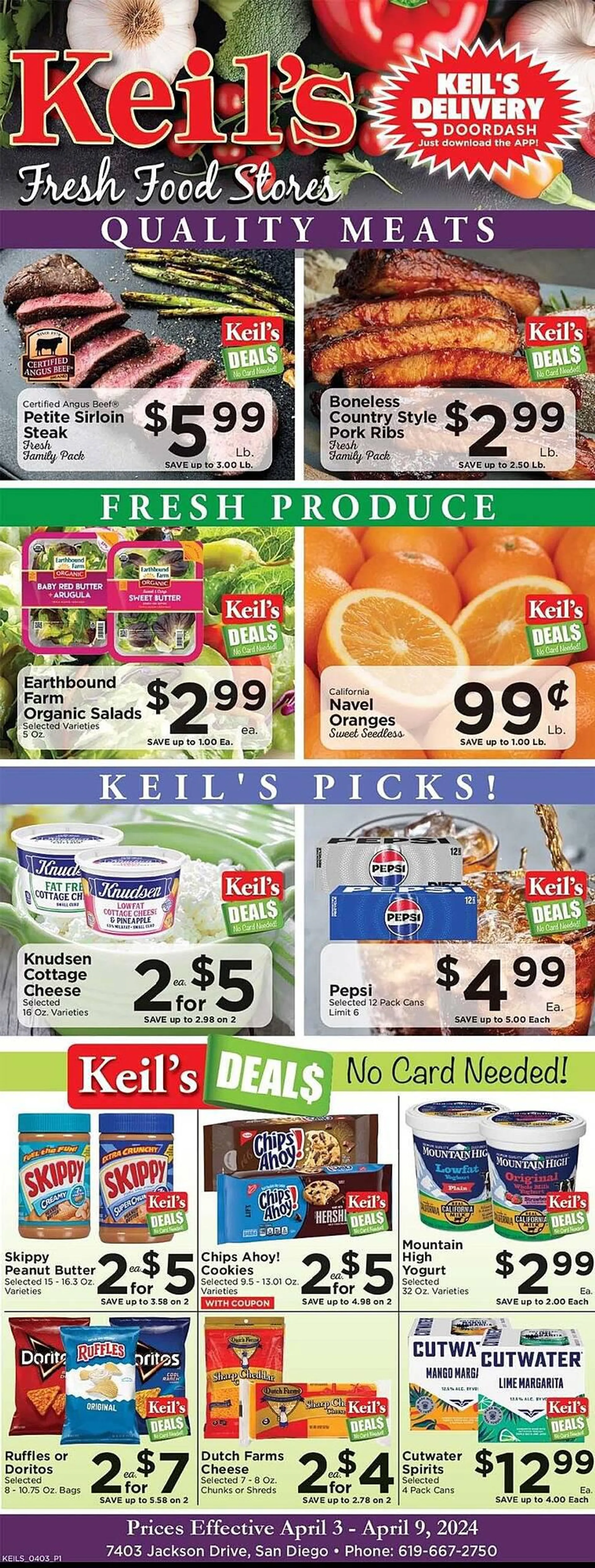 Weekly ad Keil's Fresh Food Stores Weekly Ad from April 3 to April 9 2024 - Page 1