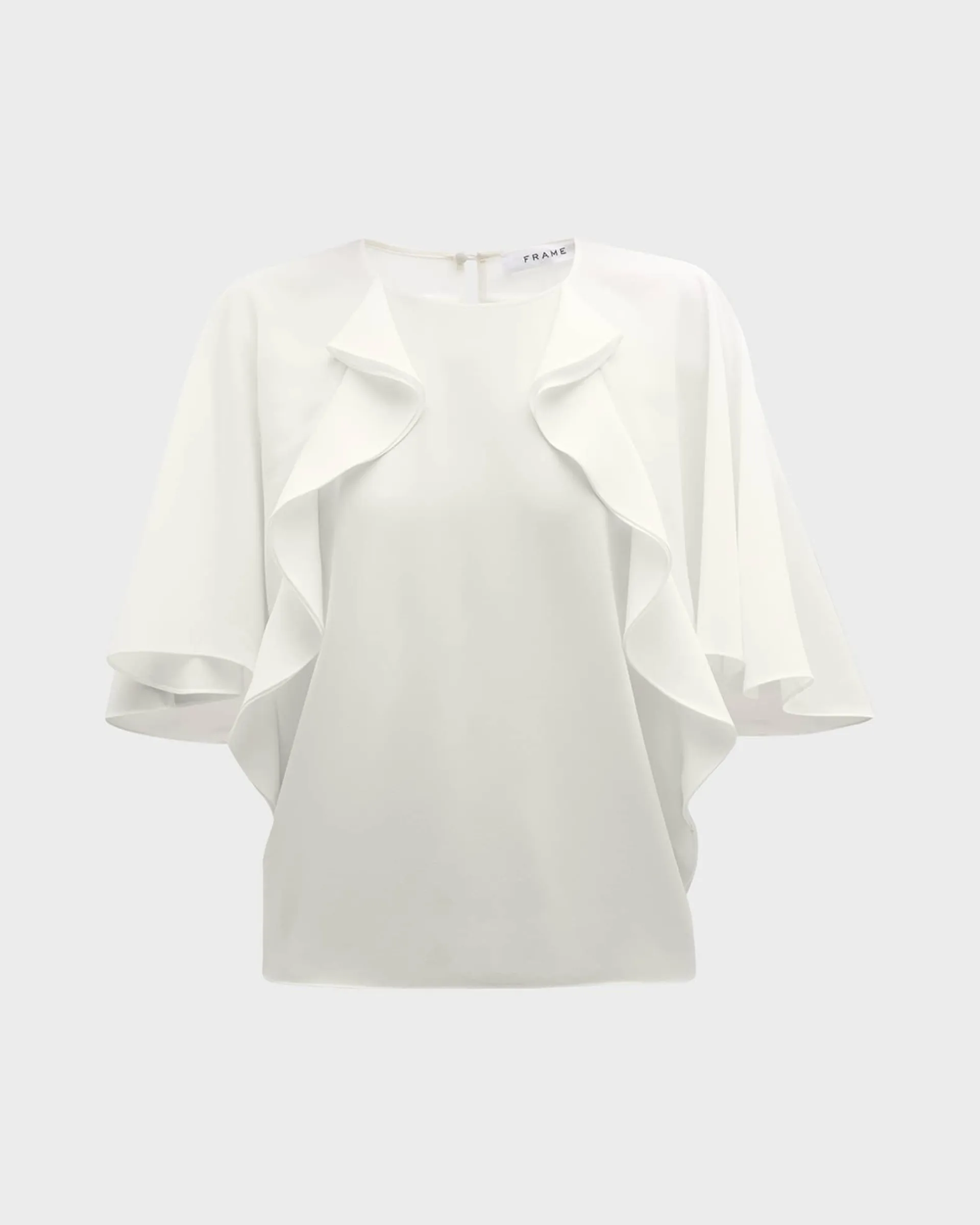 Short-Sleeve Ruffle Blouse