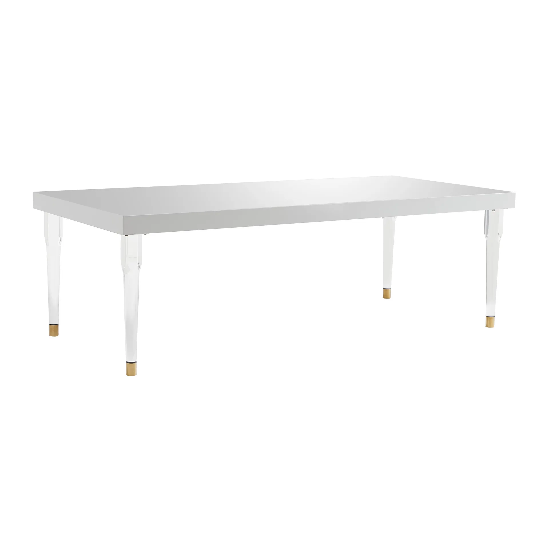 Tabby White Lacquer 95" Rectangular Dining Table