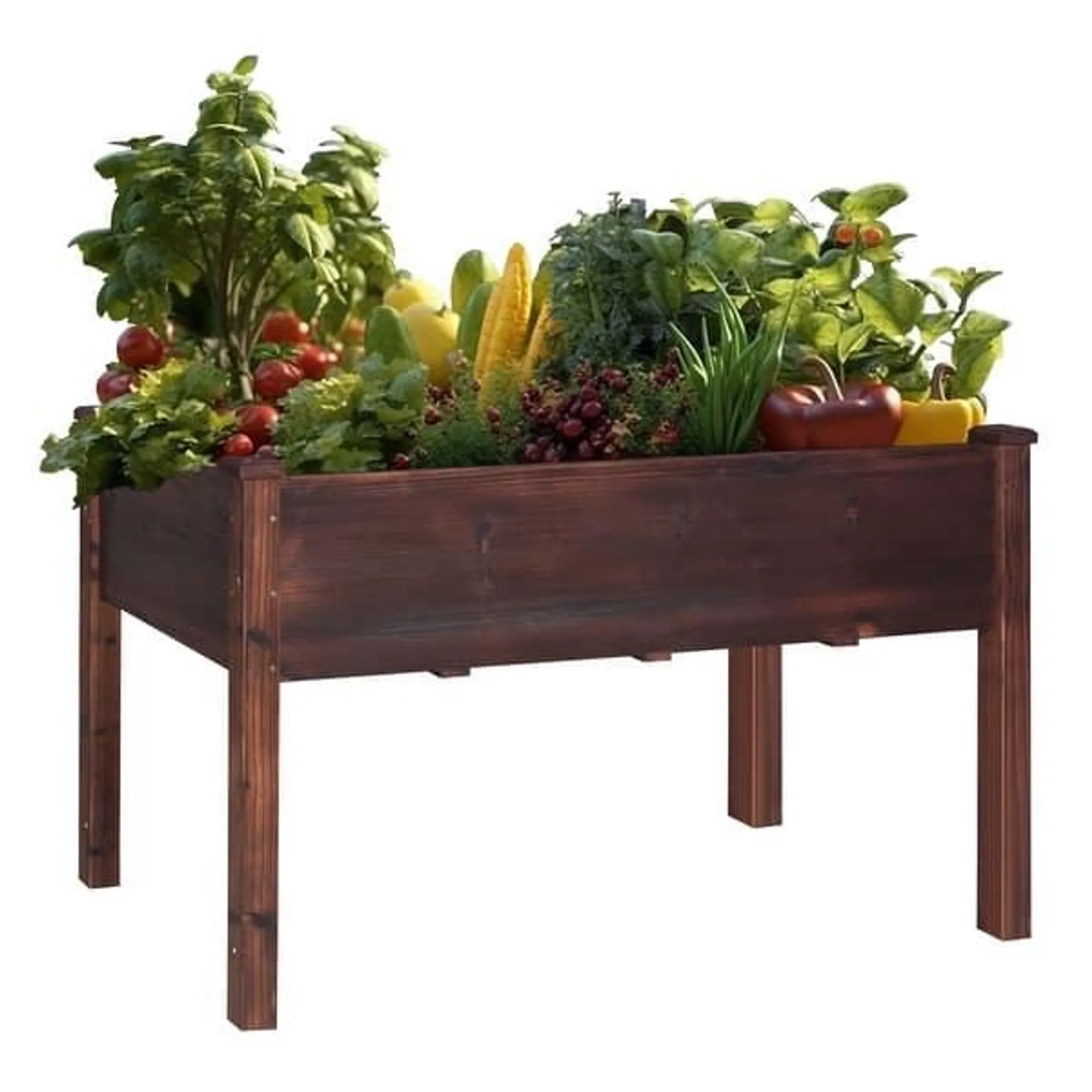 VEIKOUS Raised Garden Bed Elevated Planter Box with Drainage Holes - 46.8''W x 22.4''D x 30.3''H