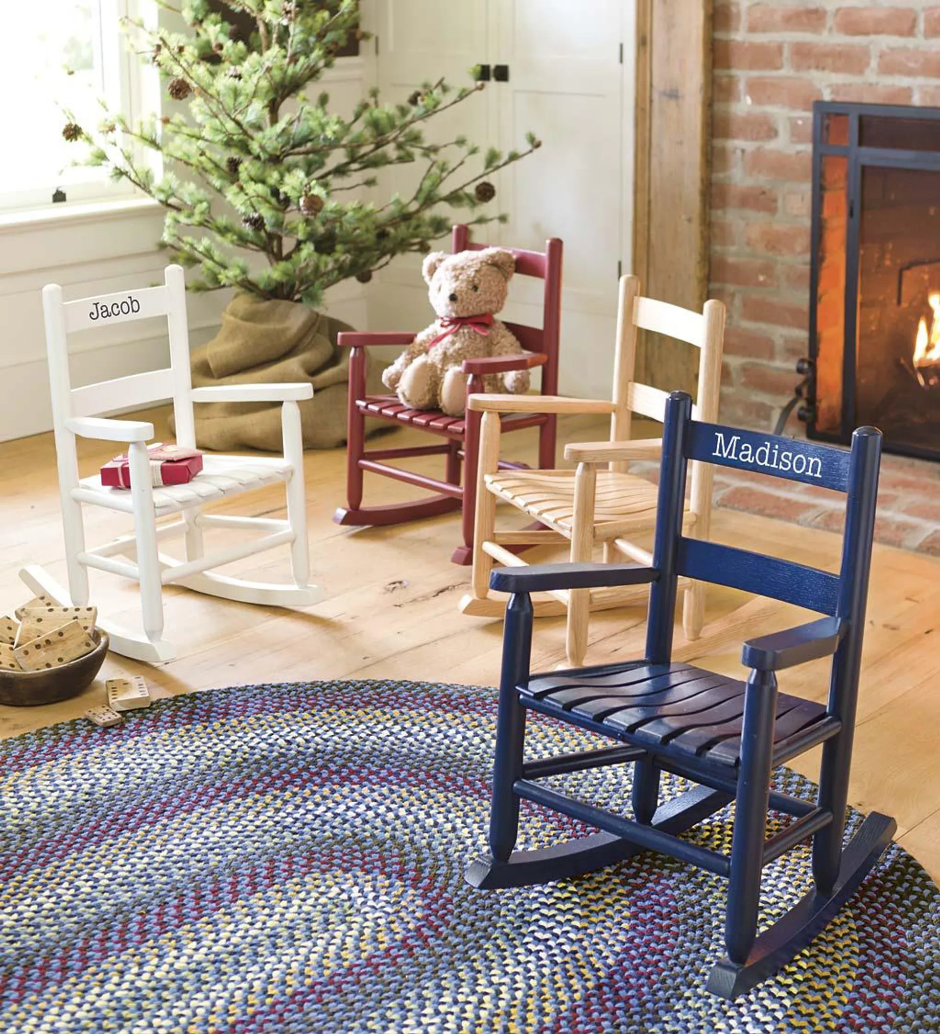 Child's Oak Ladderback Rocker - Optional Personalization