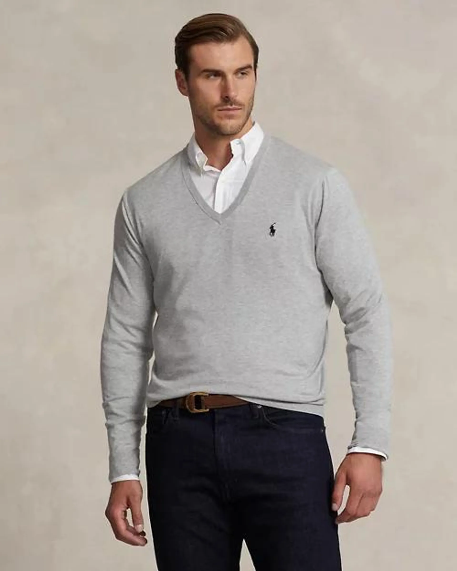 Cotton V-Neck Sweater