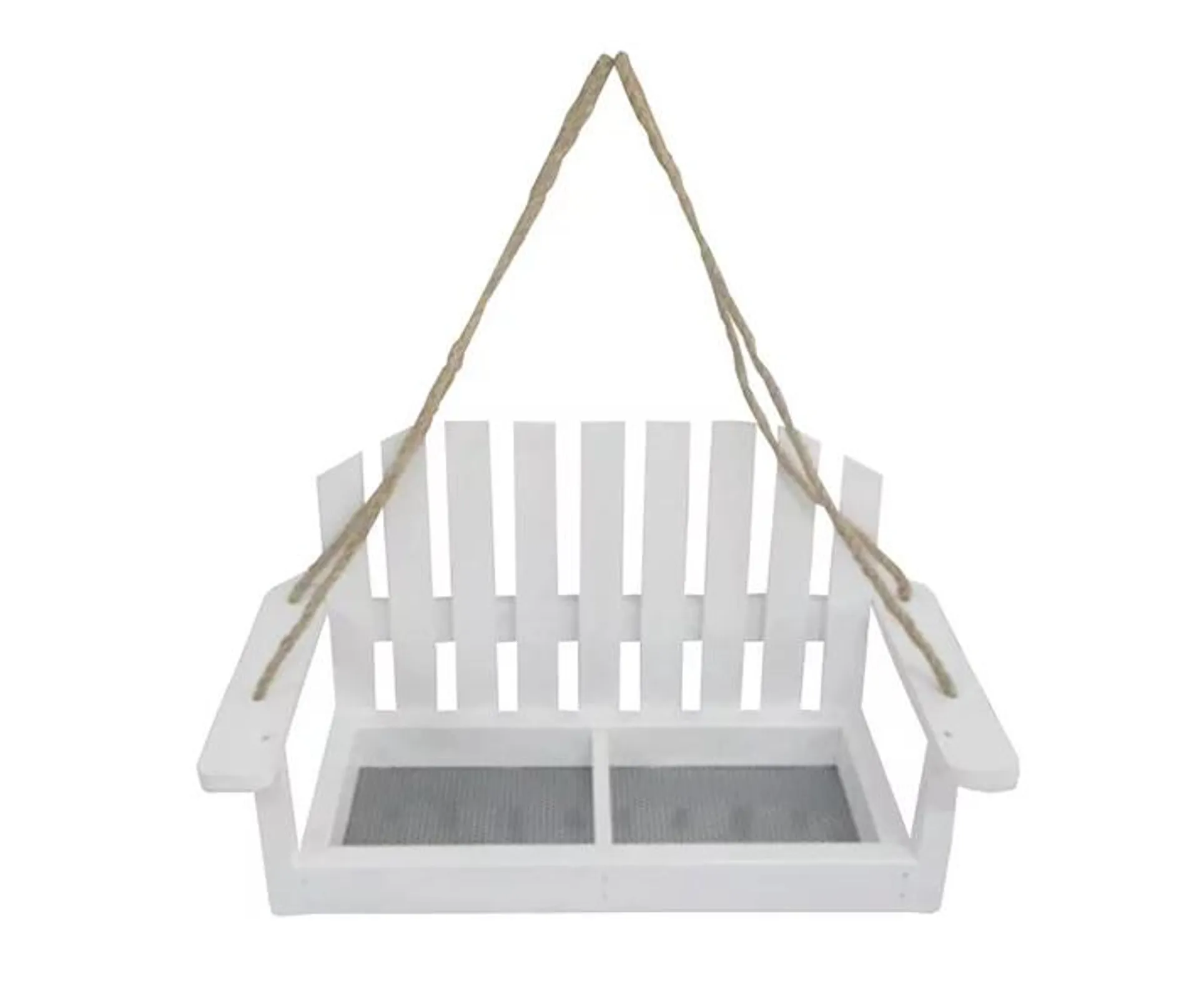 White Swing Bird Feeder