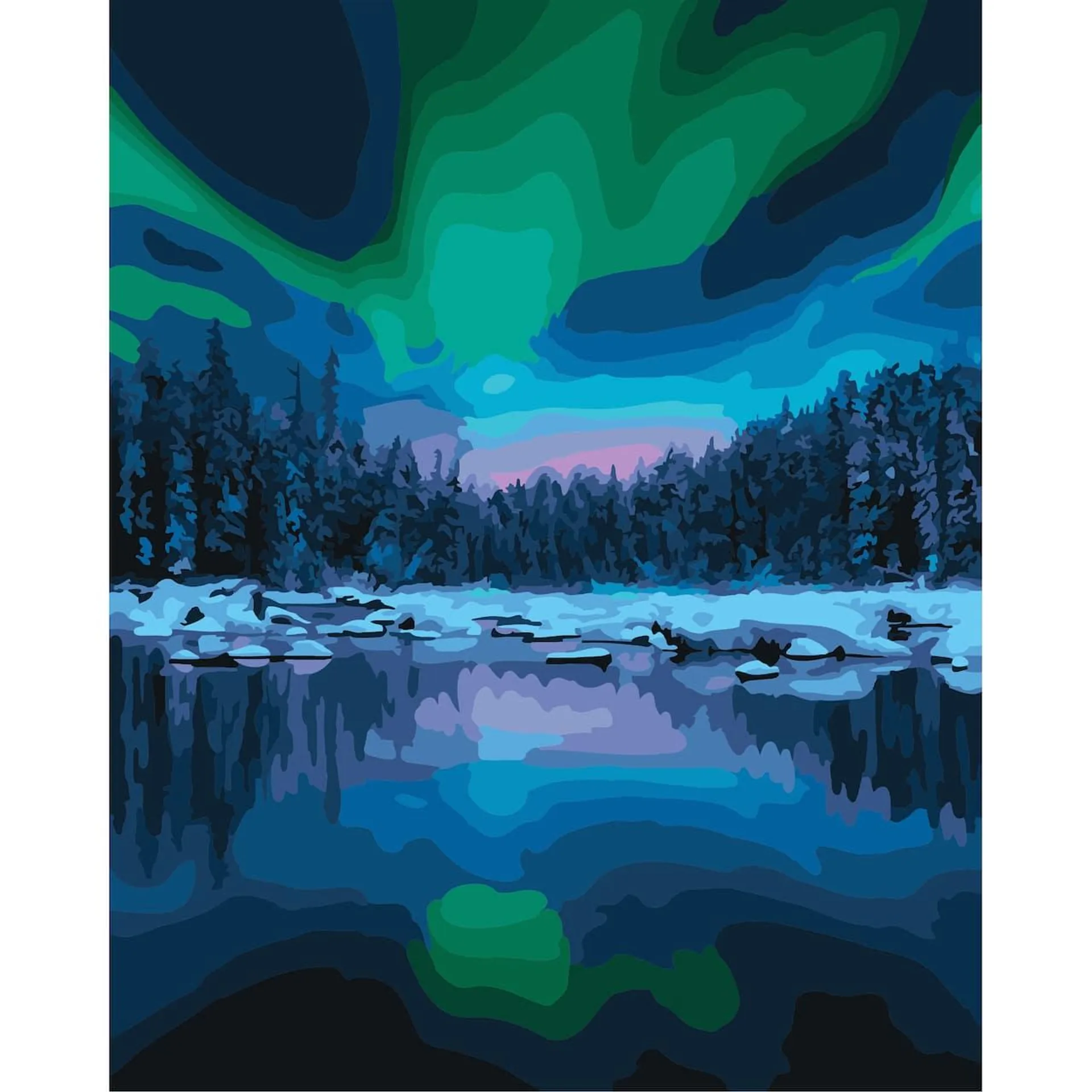 Northern Lights Christmas Paint by Number Kit by Artist's Loft®