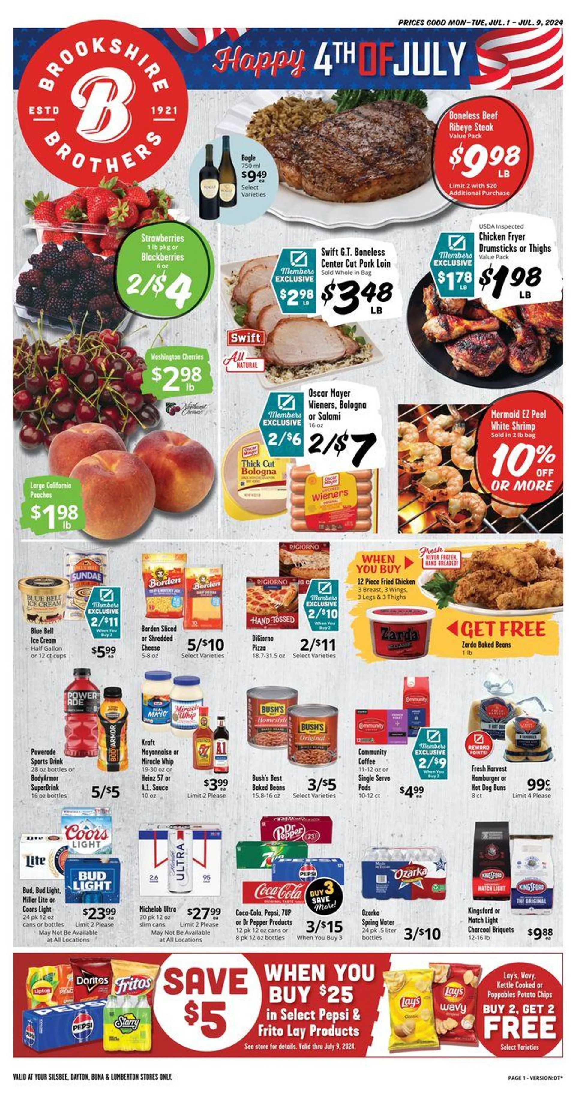 Weekly ad Happy 4th Of July from July 1 to July 9 2024 - Page 1