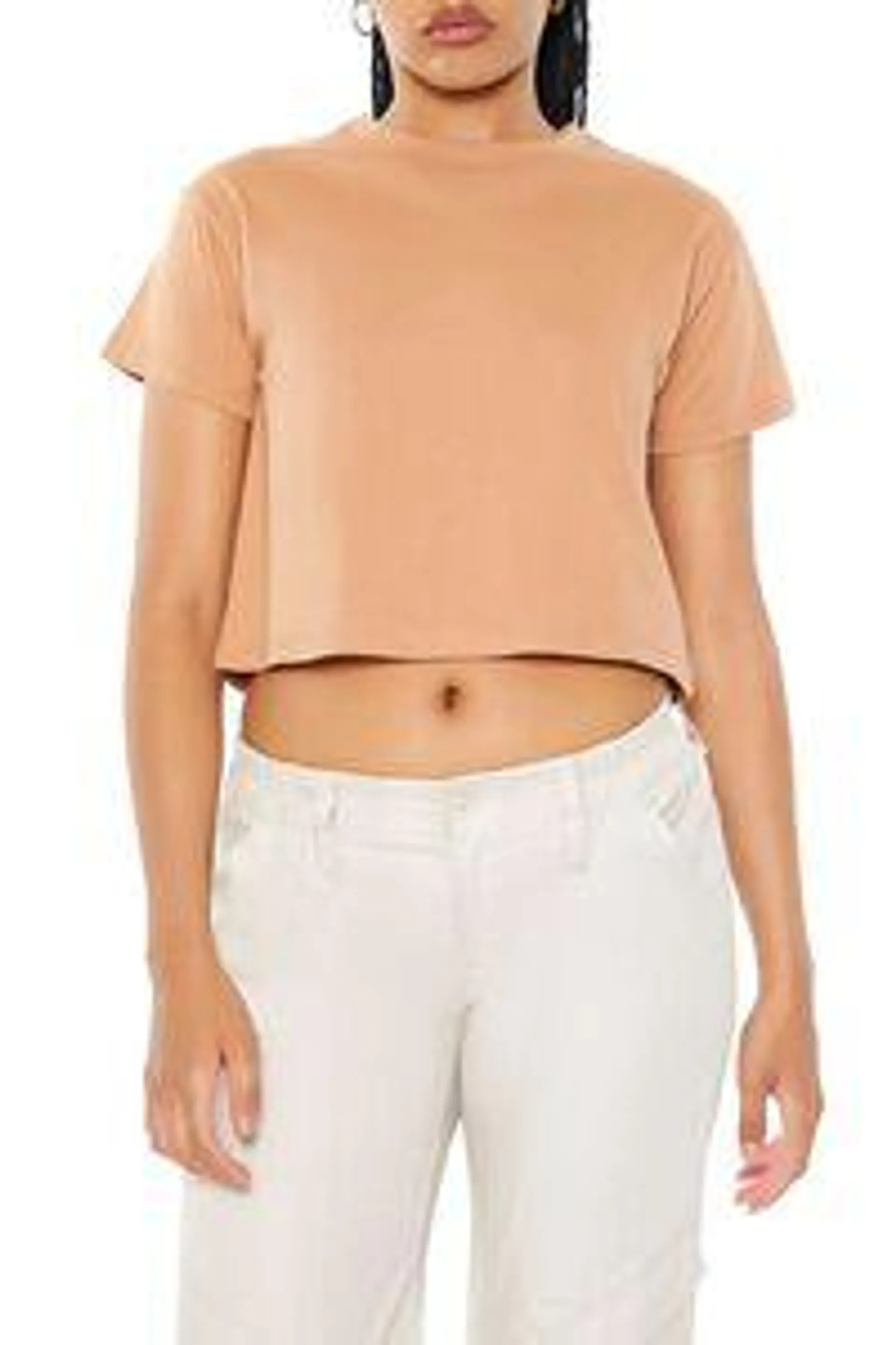 Crew Neck Cropped Tee