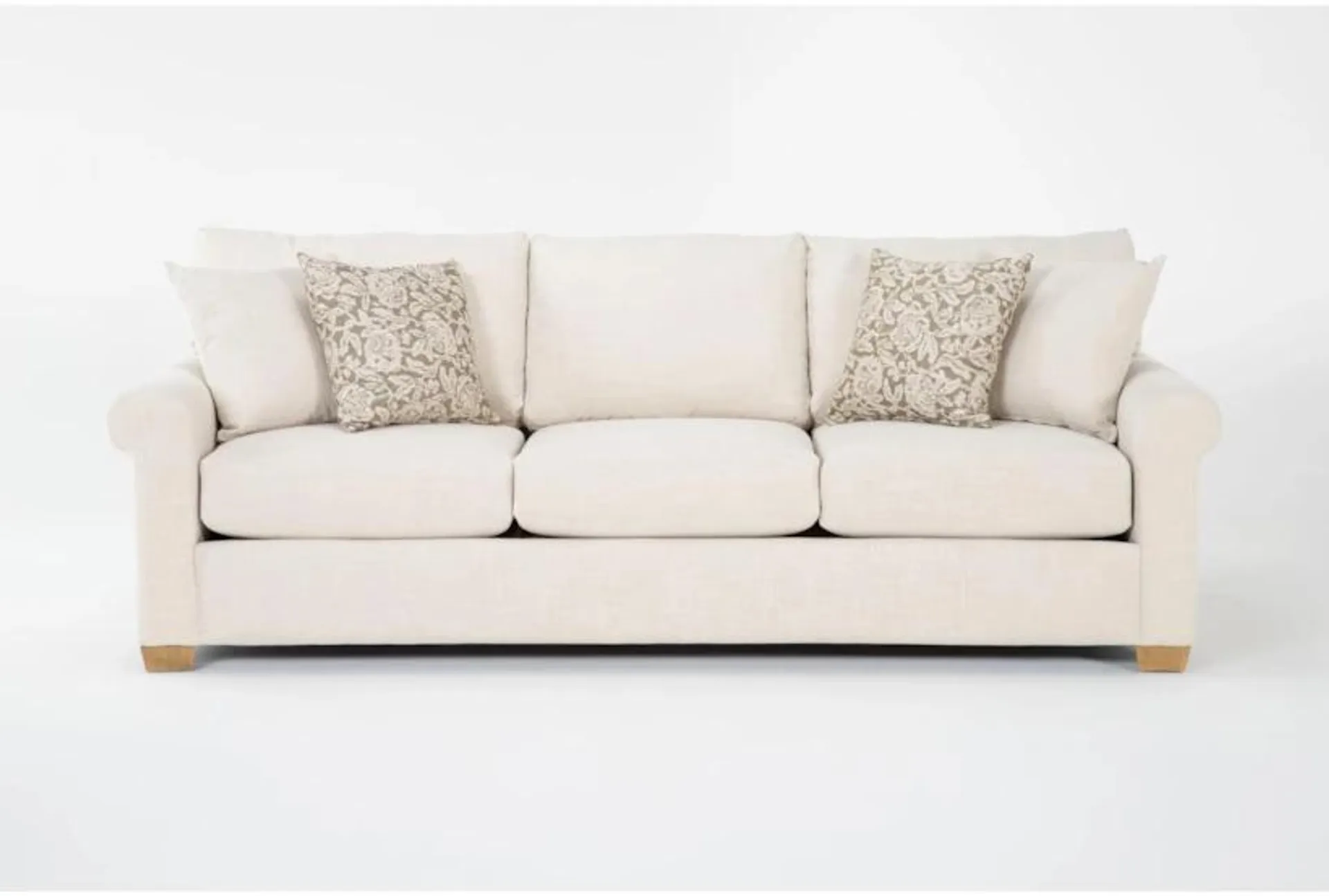 Lago Foam 101" Beige Fabric Sofa