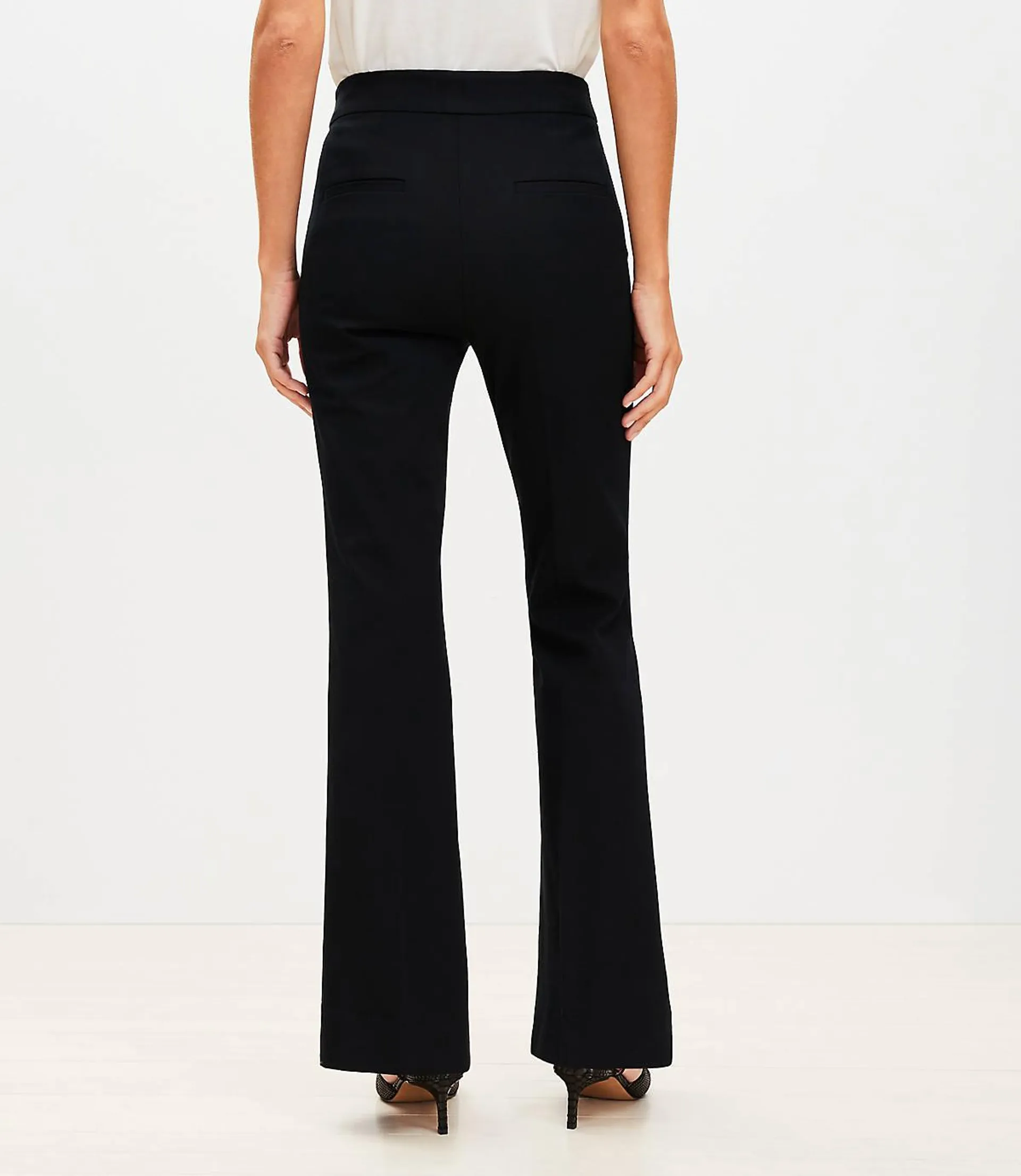 Horsebit Sutton Flare Pants in Bi-Stretch