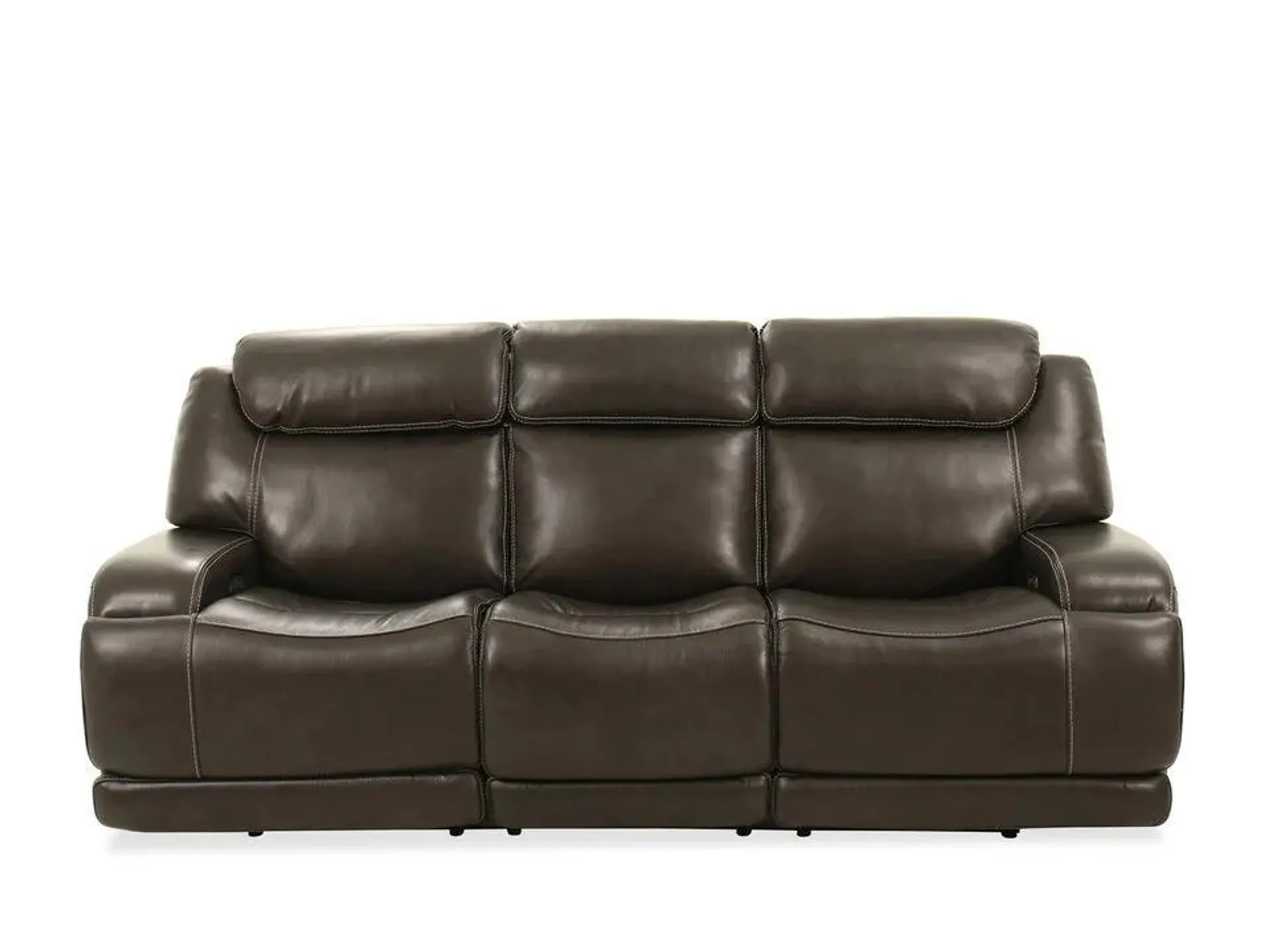 Pewter Power Headrest Sofa