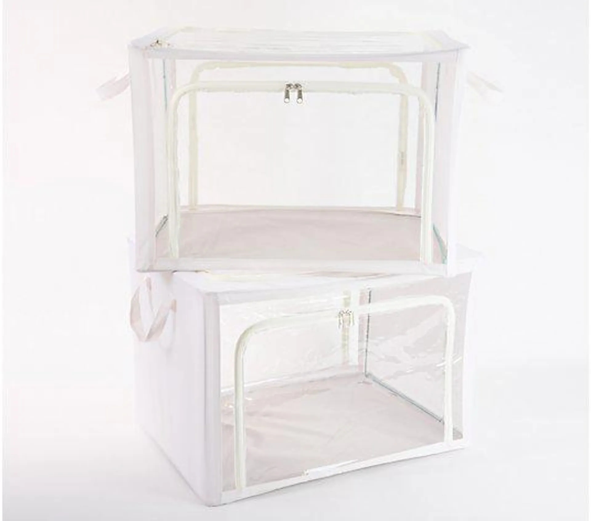 Tidy & Co. Set of 2 Large Clear Collapsible Storage Boxes