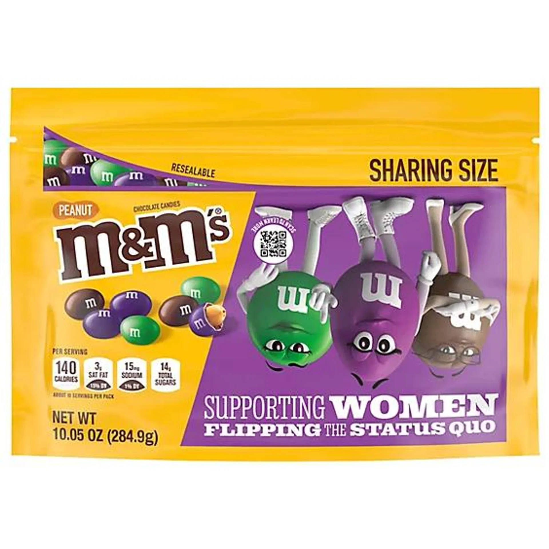 M&M'S Limited Edition Featuring Purple Candy Sharing Size Peanut Chocolate Candy Bag - 10.05 Oz
