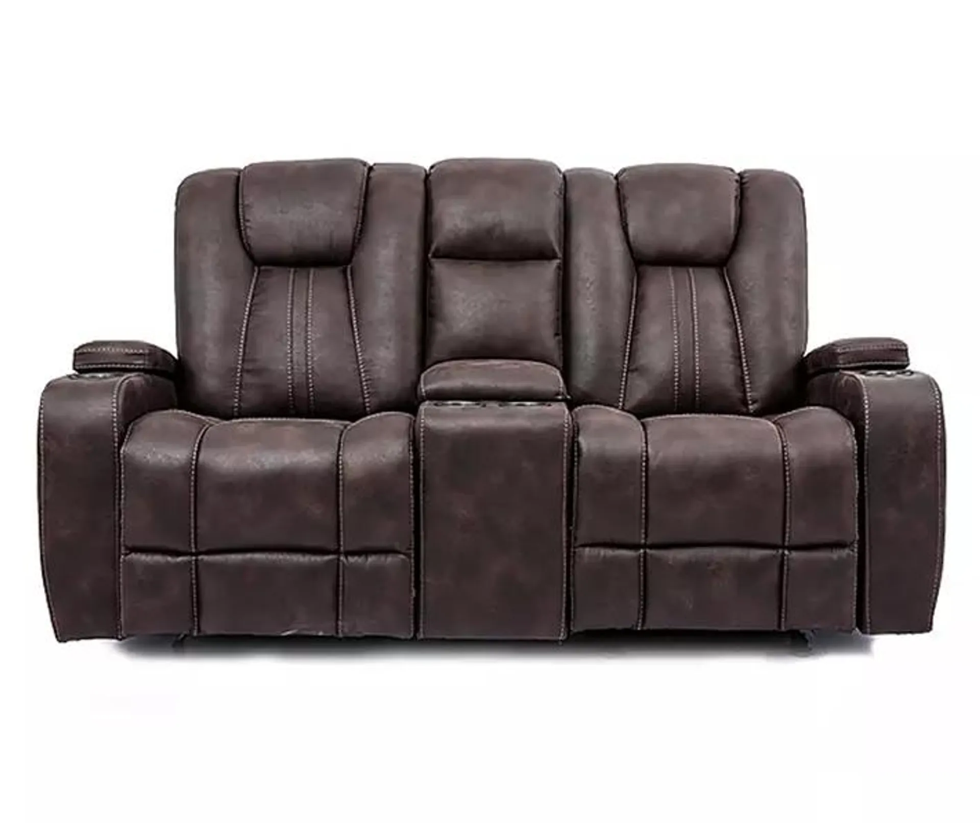 Jamestown Espresso Reclining Glider Console Loveseat