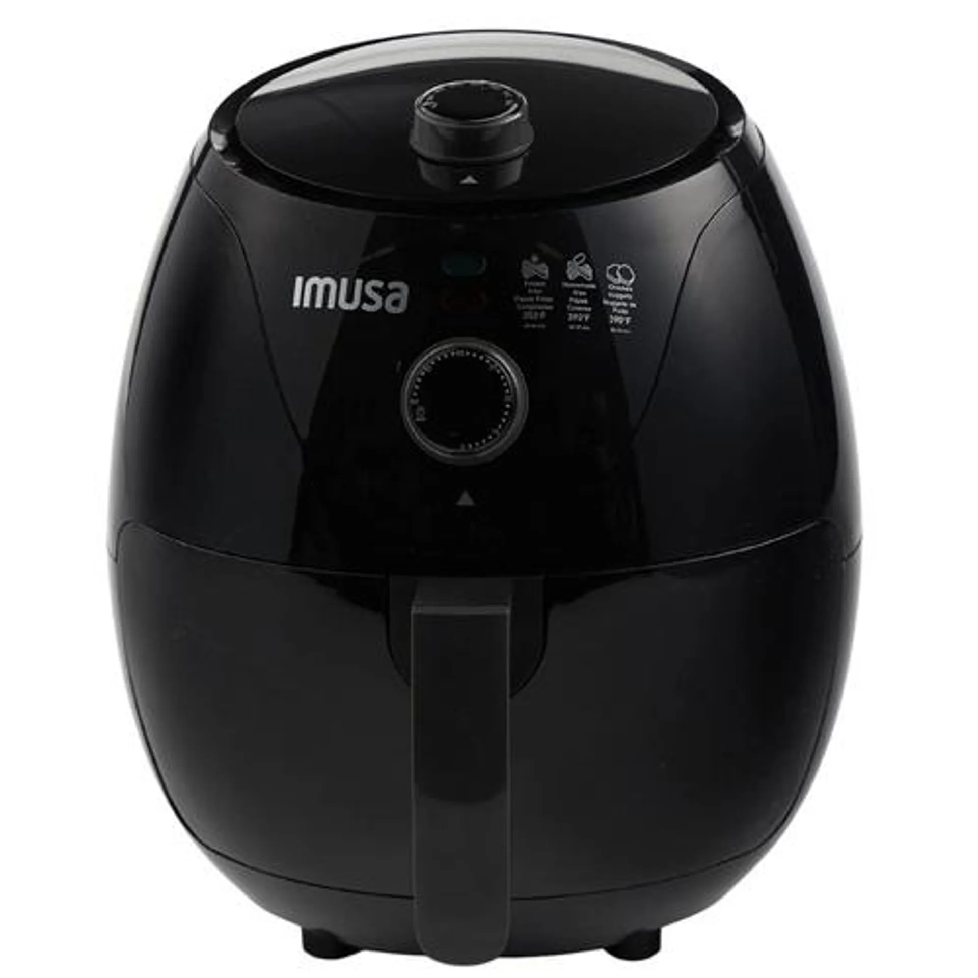 - 3.3 Quart Electric Air Fryer in Black with Temperature Control