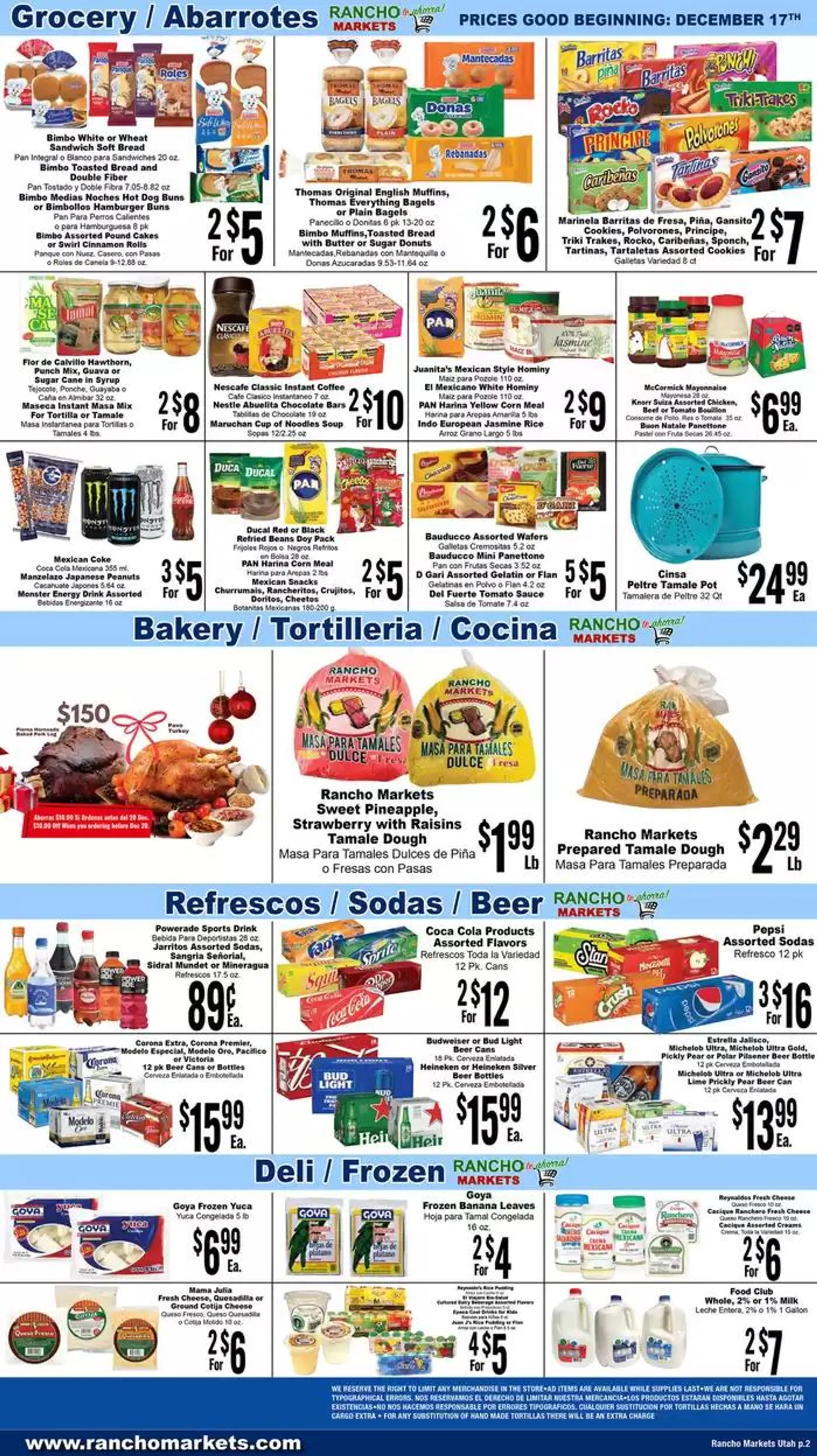 Weekly ad Flyer Rancho Markets from December 18 to January 1 2025 - Page 2