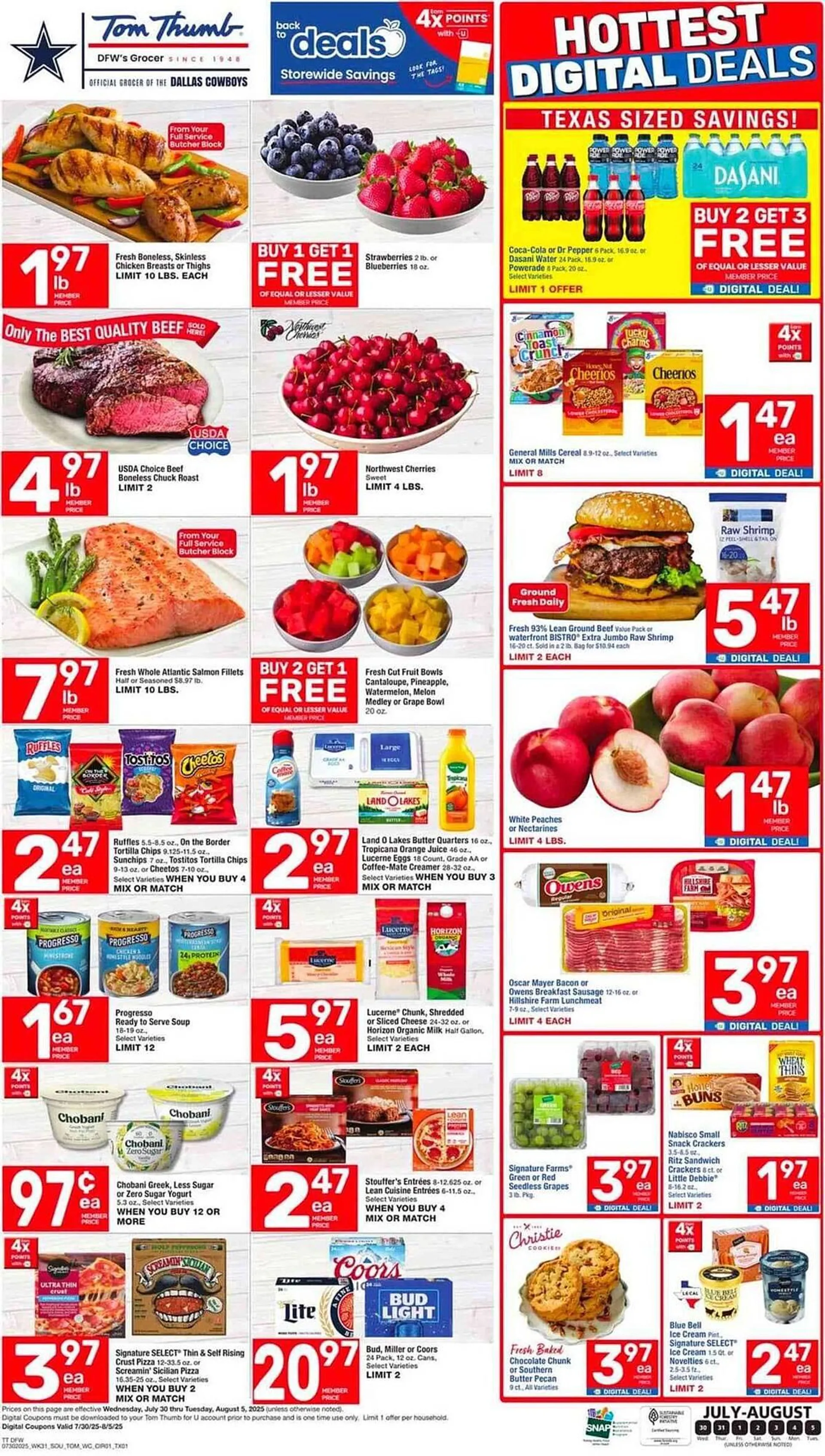 Weekly ad Tom Thumb Weekly Ad from July 30 to August 5 2025 - Page 1