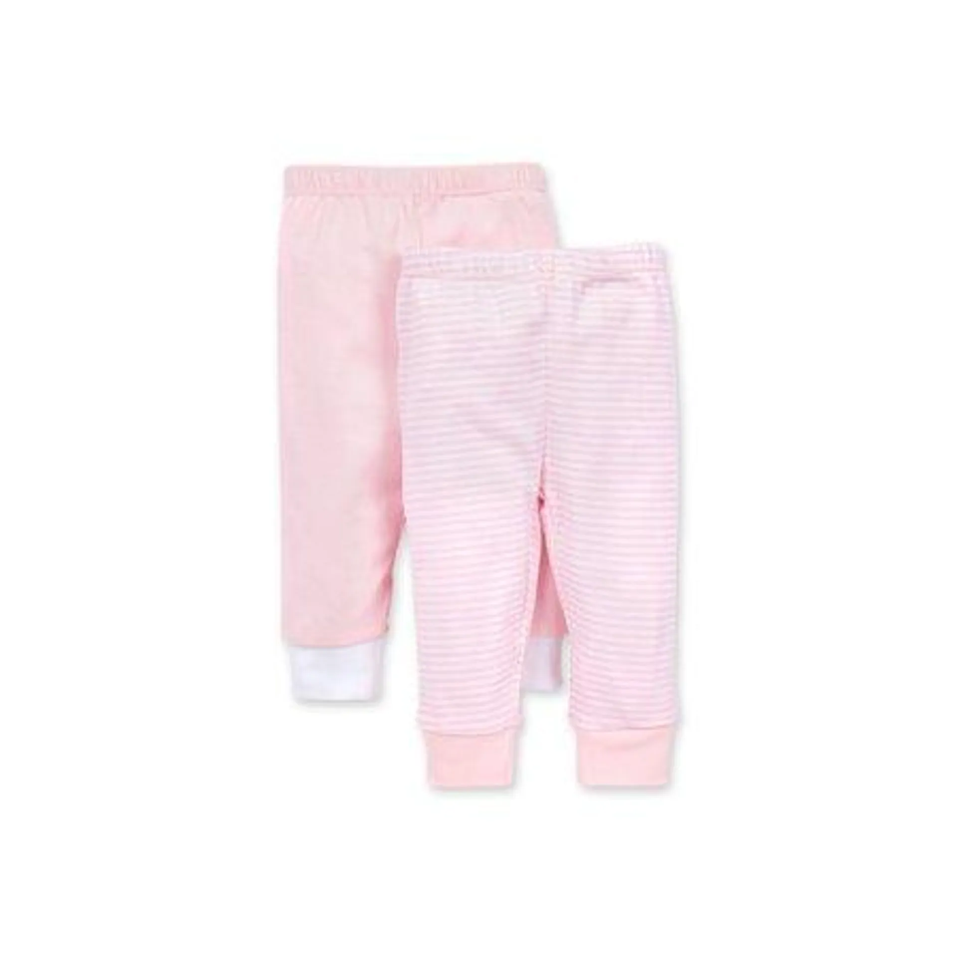 Burt's Bees Baby Girls Footless Pants, 2-Pack