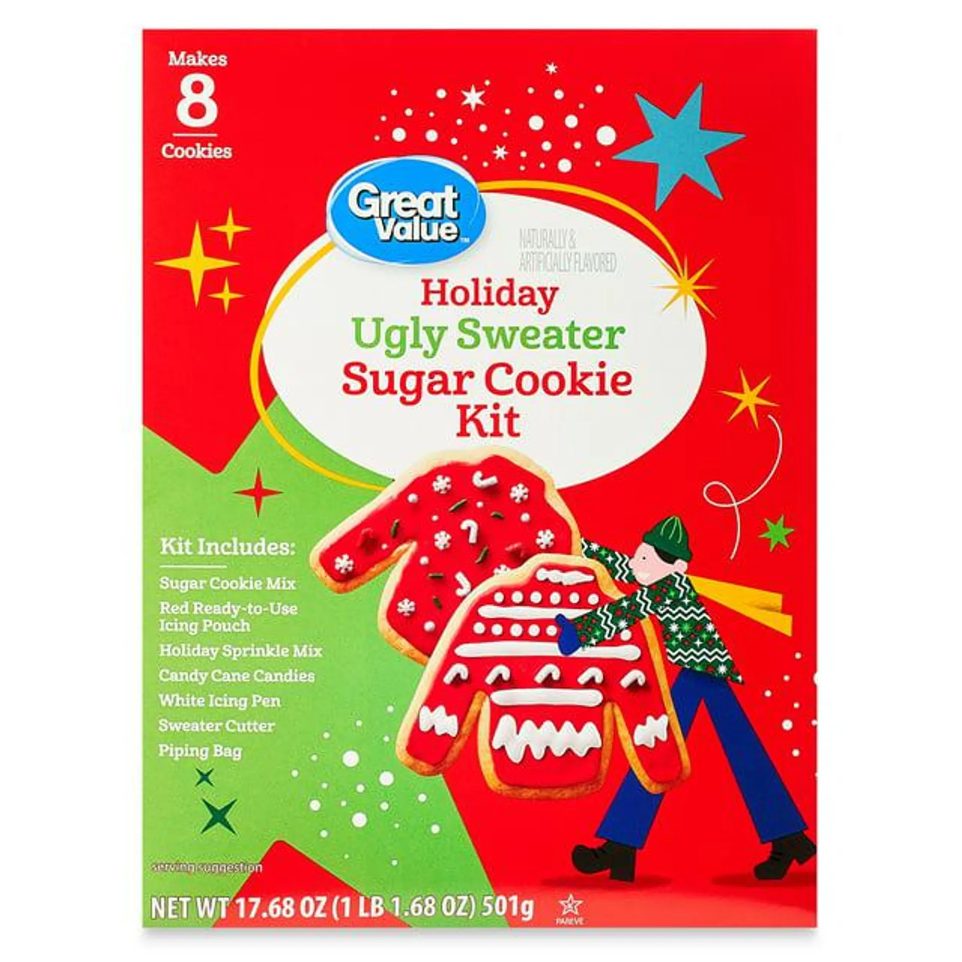 Great Value Holiday Ugly Sweater Cookie Kit Mix, 17.68 oz