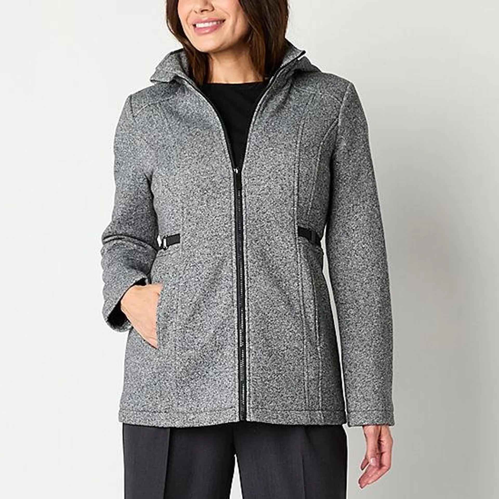 Liz Claiborne Womens Fleece Midweight Jacket