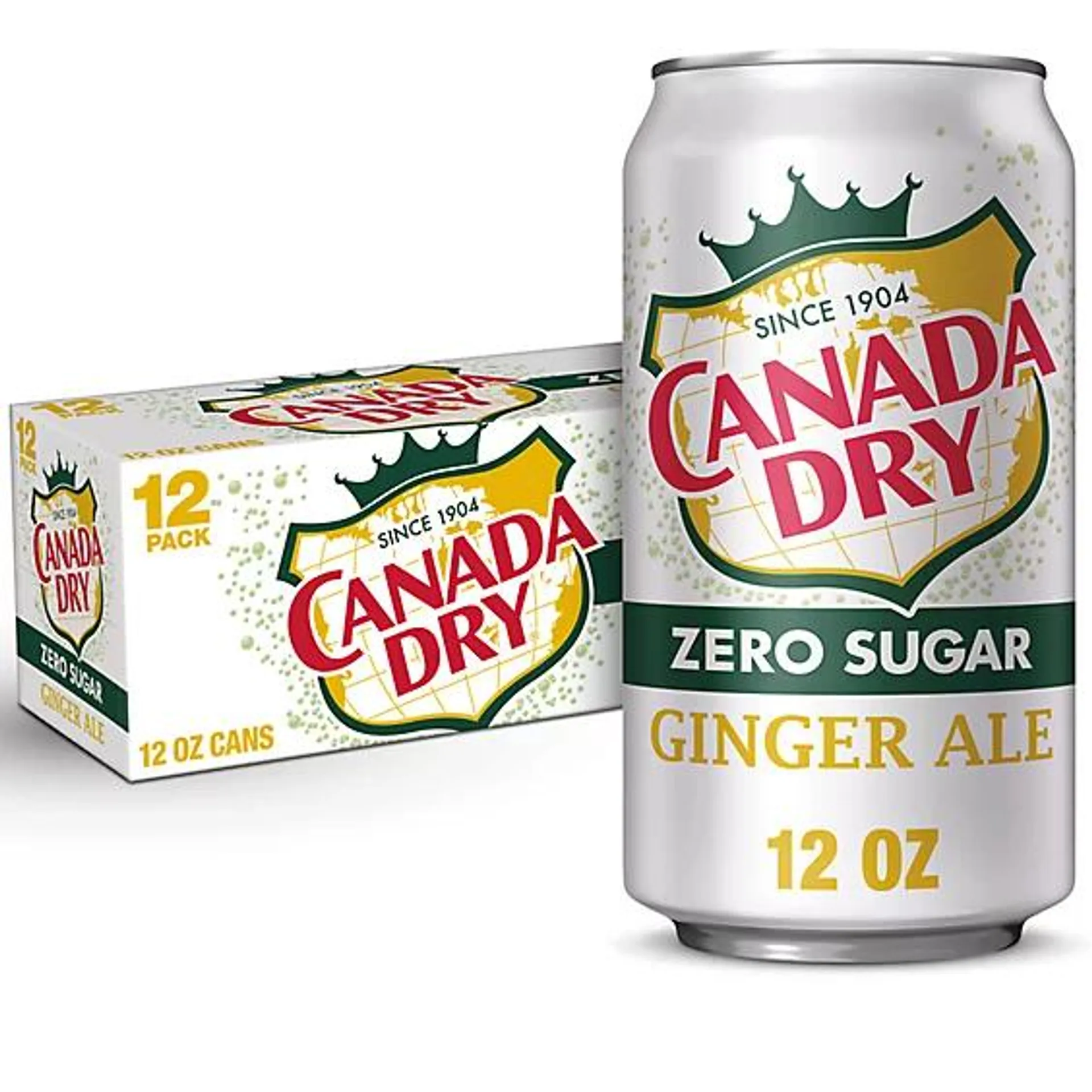 Canada Dry Zero Sugar Ginger Ale Soda Cans - 12-12 Fl. Oz.