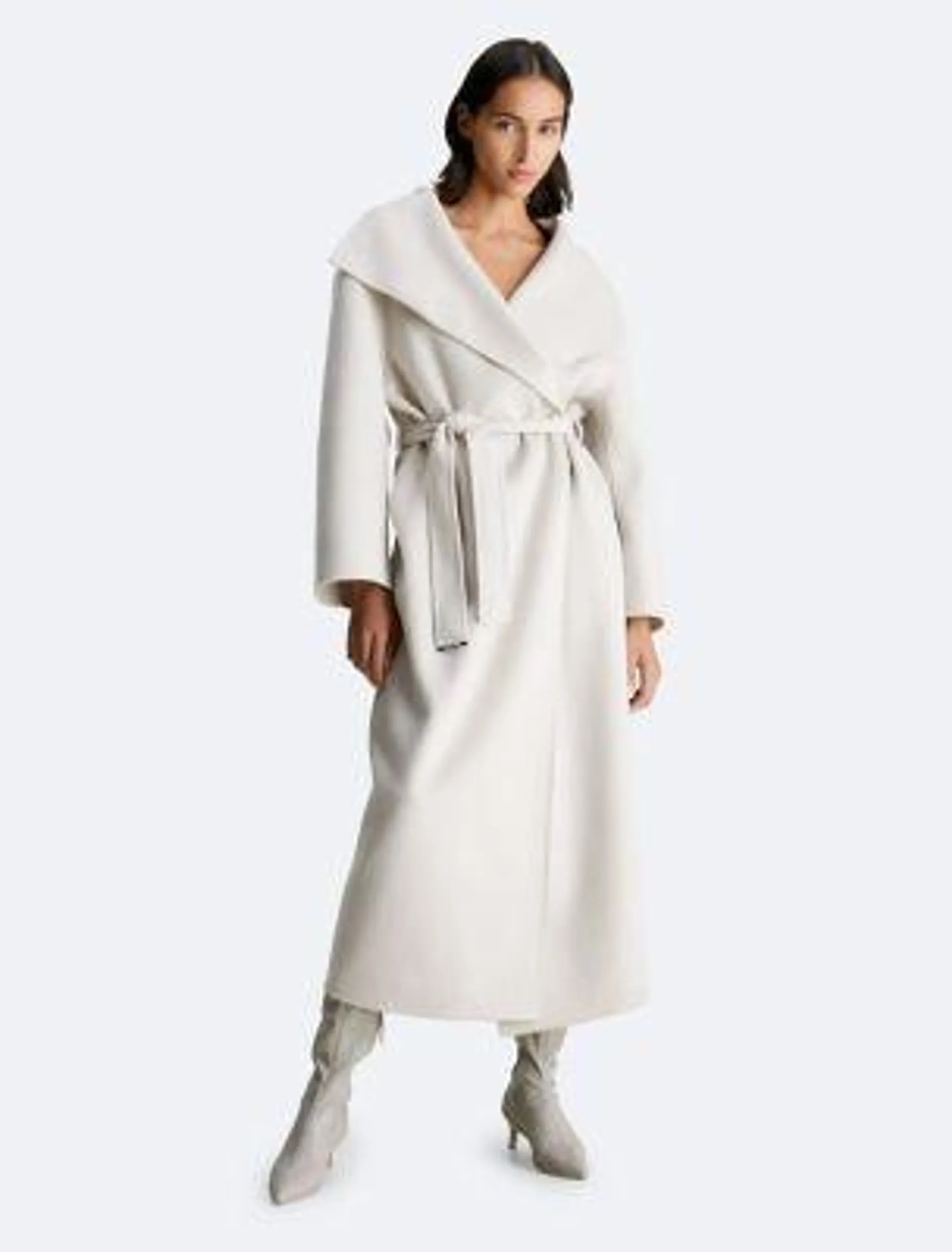 Wool Belted Wrap Coat