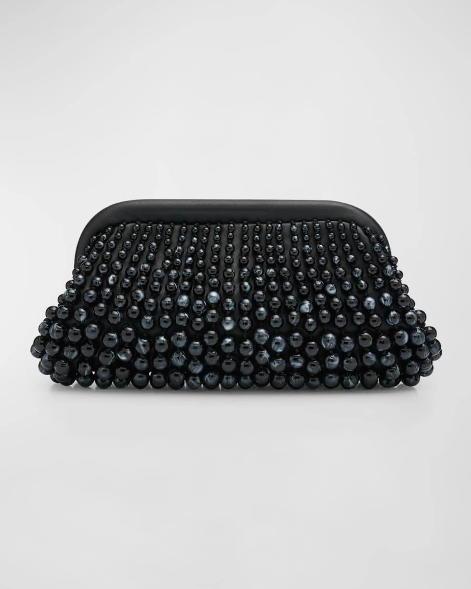 Nia Beaded Leather Clutch Bag