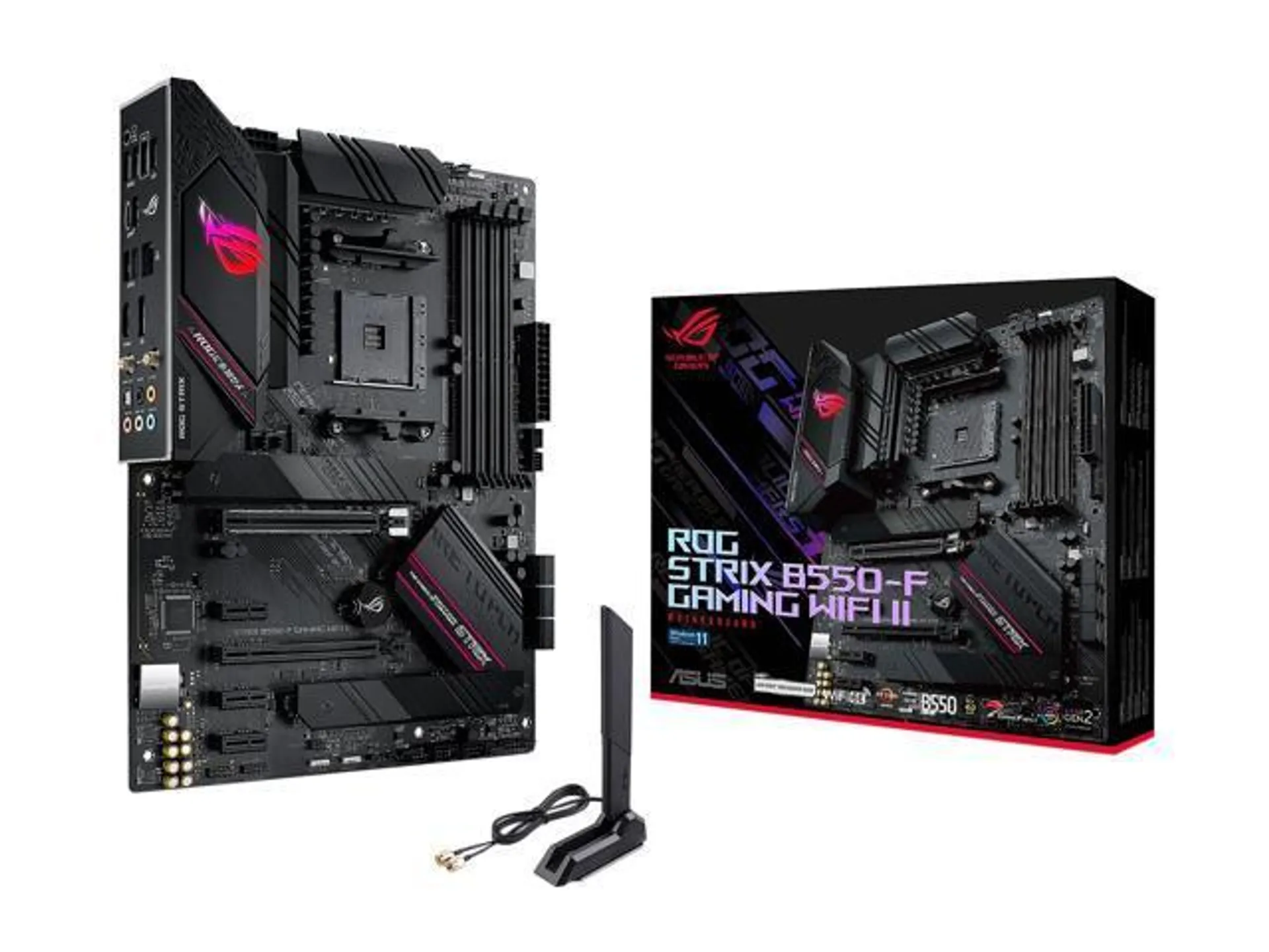 Asus ROG STRIX B550-F GAMING WIFI II AMD AM4 (3rd Gen Ryzen) ATX Gaming Motherboard (PCIe 4.0,WiFi 6E, 2.5Gb LAN, BIOS FlashBack, HDMI 2.1, Addressable Gen 2 RGB Header and AURA Sync)