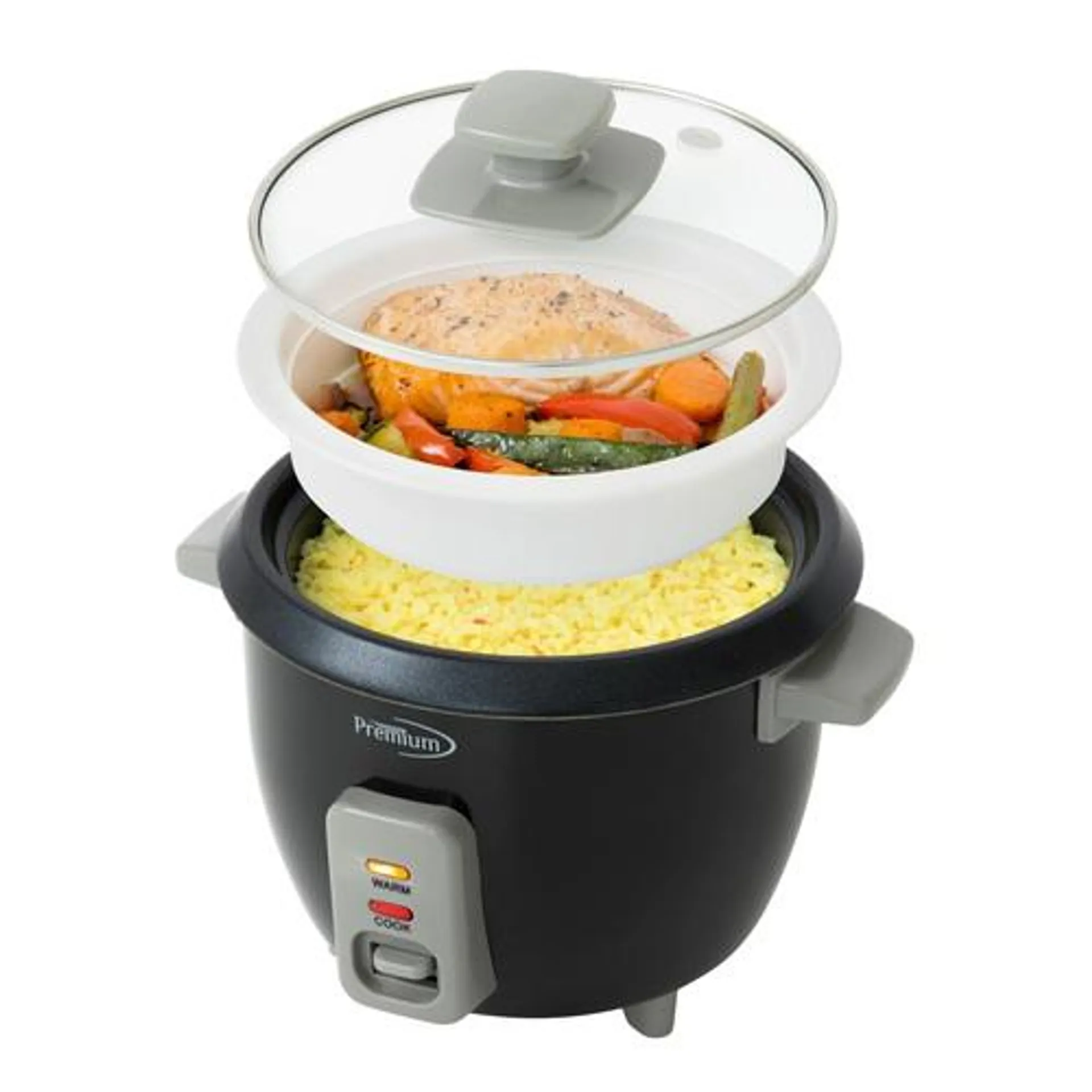 6-Cup Rice Cooker with Removable Steamer