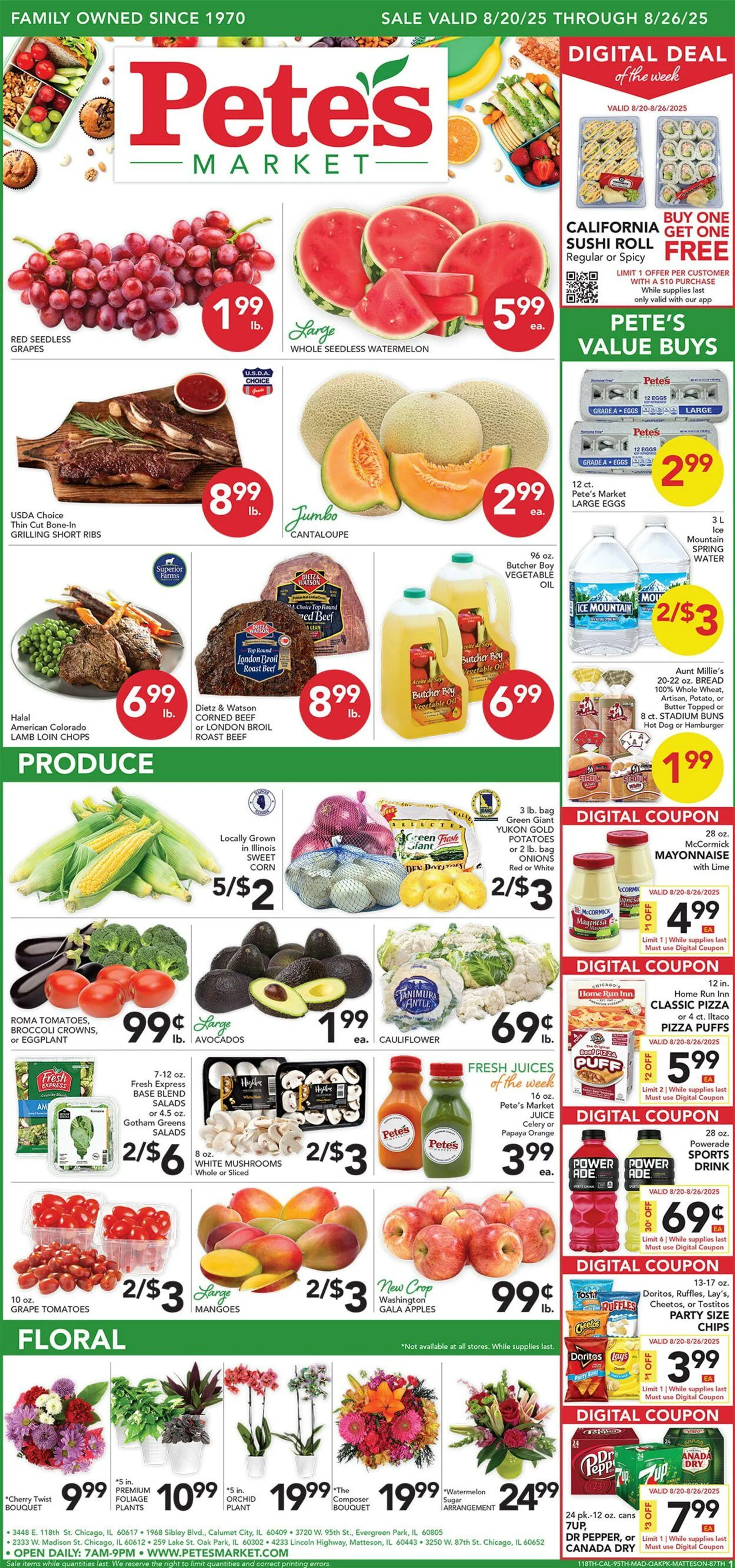 Weekly ad Pete's Fresh Market from August 13 to August 19 2025 - Page 1