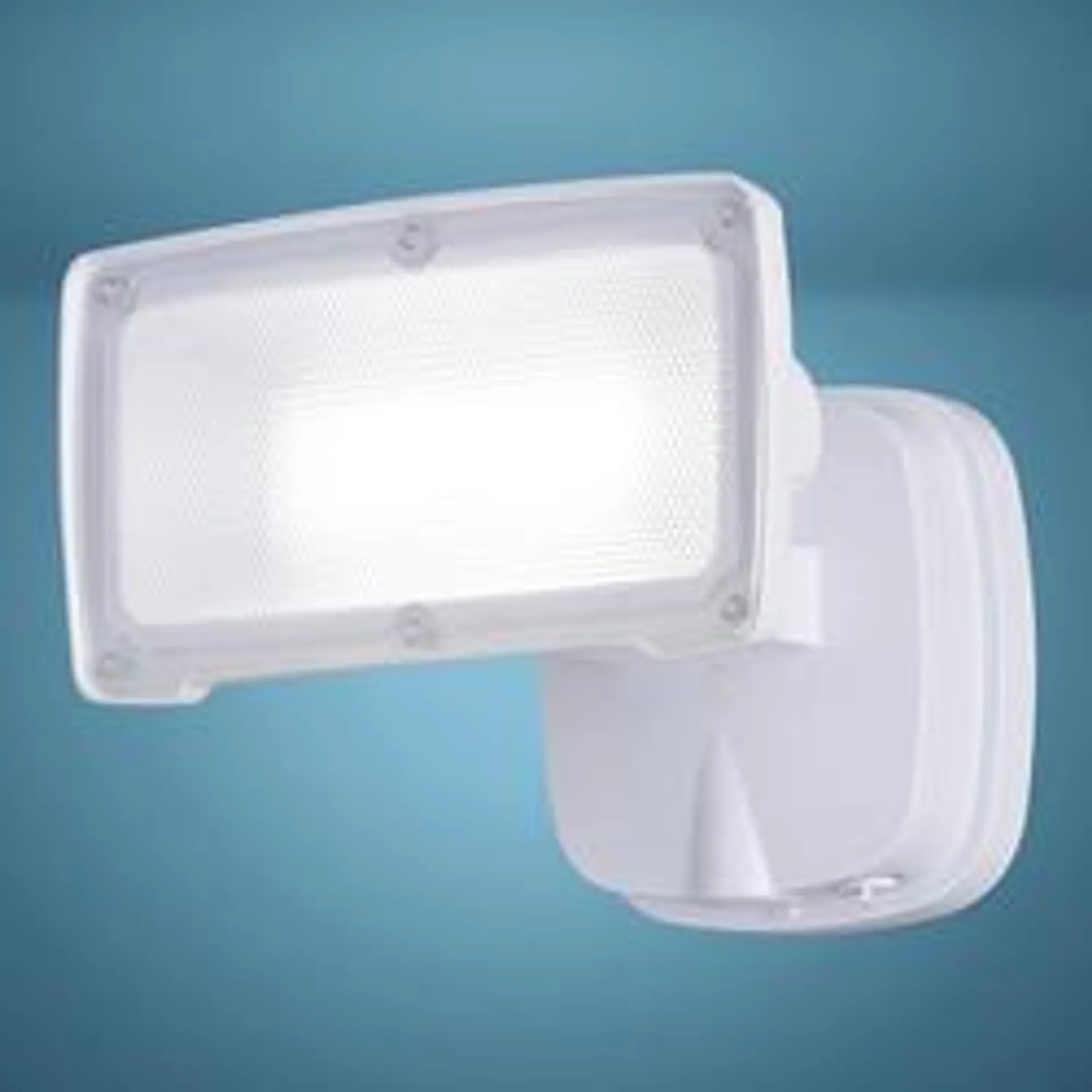 Patriot Lighting® Dualux White LED Switch Operated Single Head Outdoor Security Flood Light