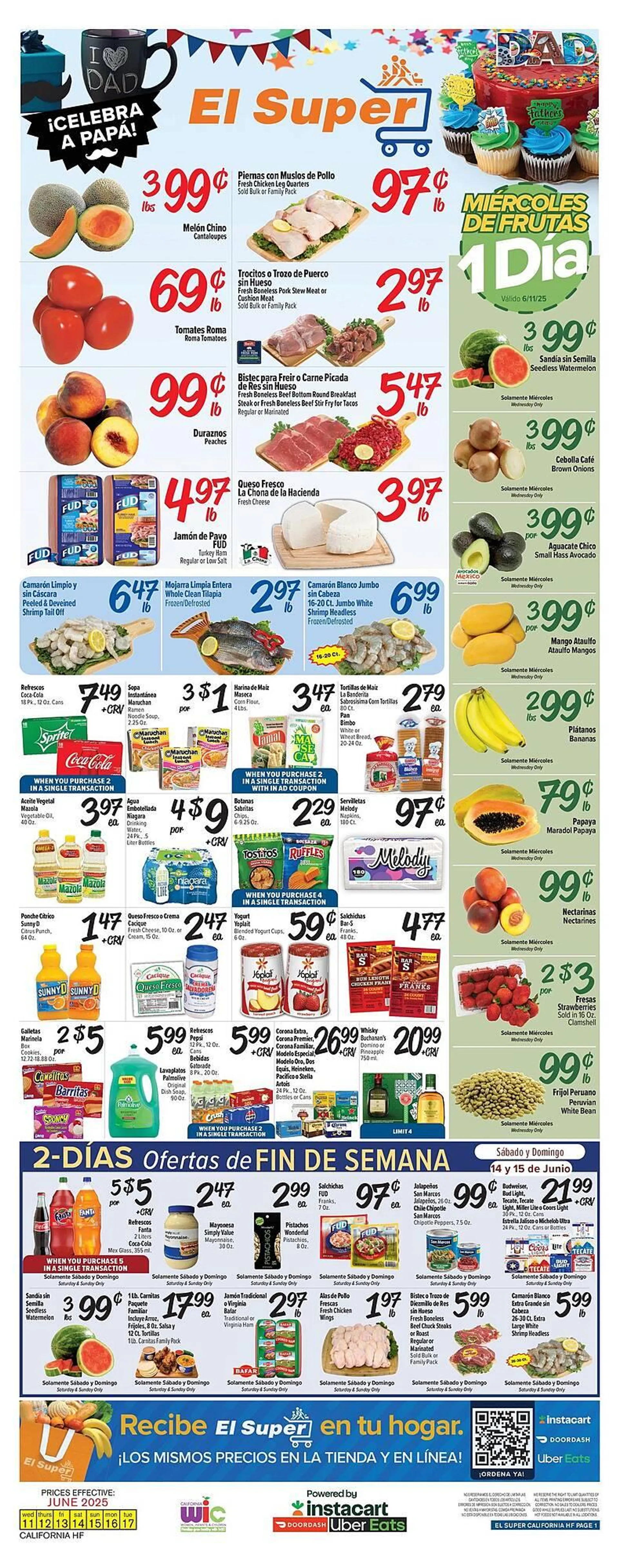 Weekly ad El Super Weekly Ad from June 11 to June 17 2025 - Page 1