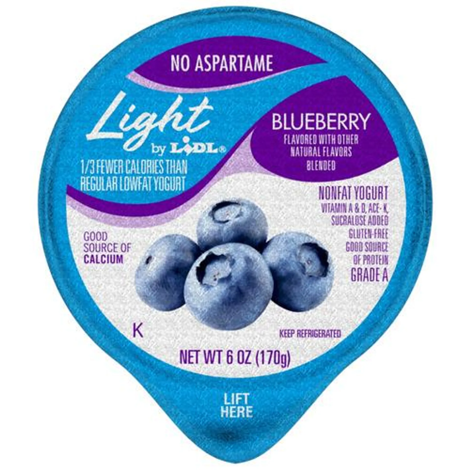 light nonfat yogurt, blueberry