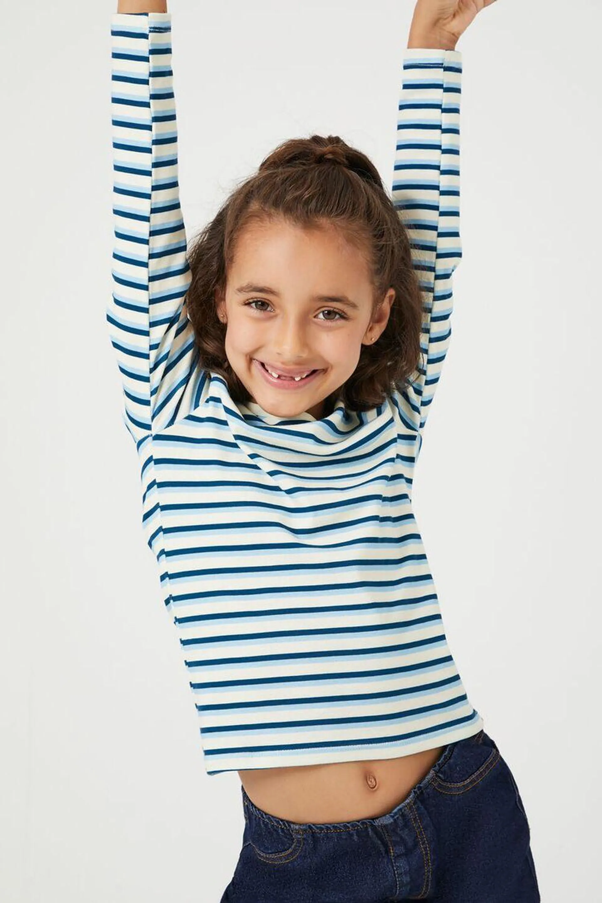 Girls Striped Long-Sleeve Top (Kids)