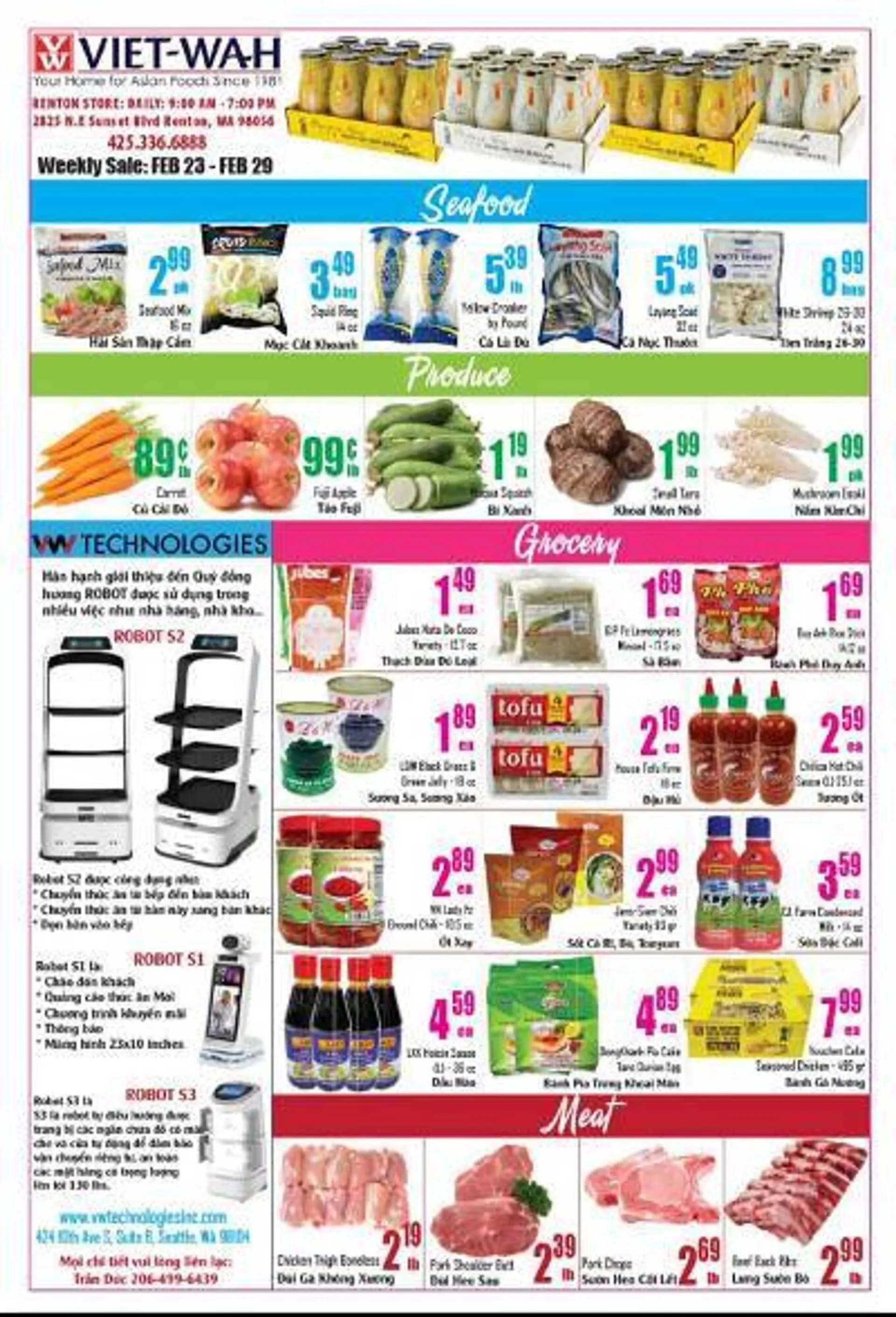 Weekly ad Viet Wah Supermarket Weekly Ad from February 23 to February 29 2024 - Page 