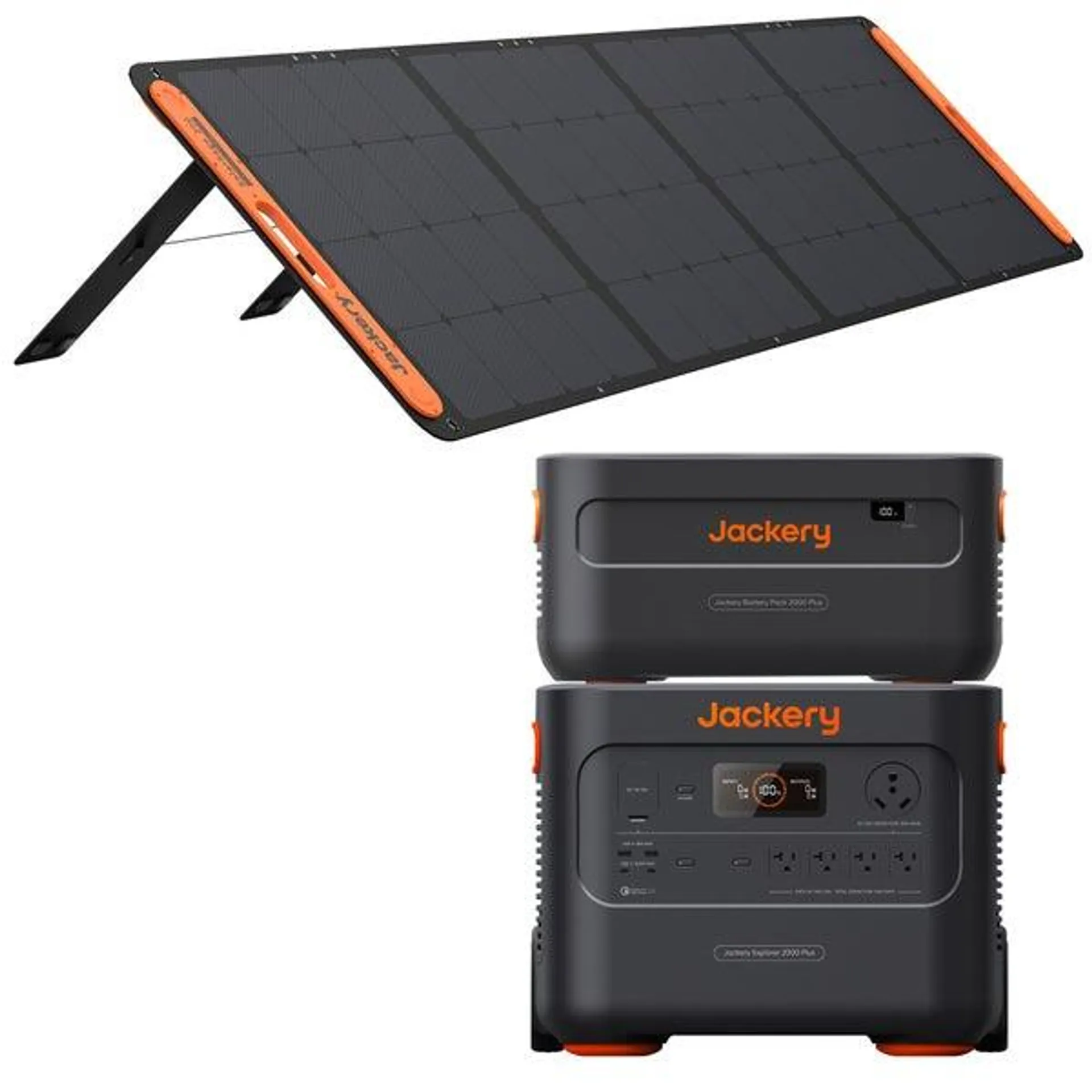 Jackery Generator 4000 Kit, Explorer 2000Plus +Battery Pack +Solar Panel