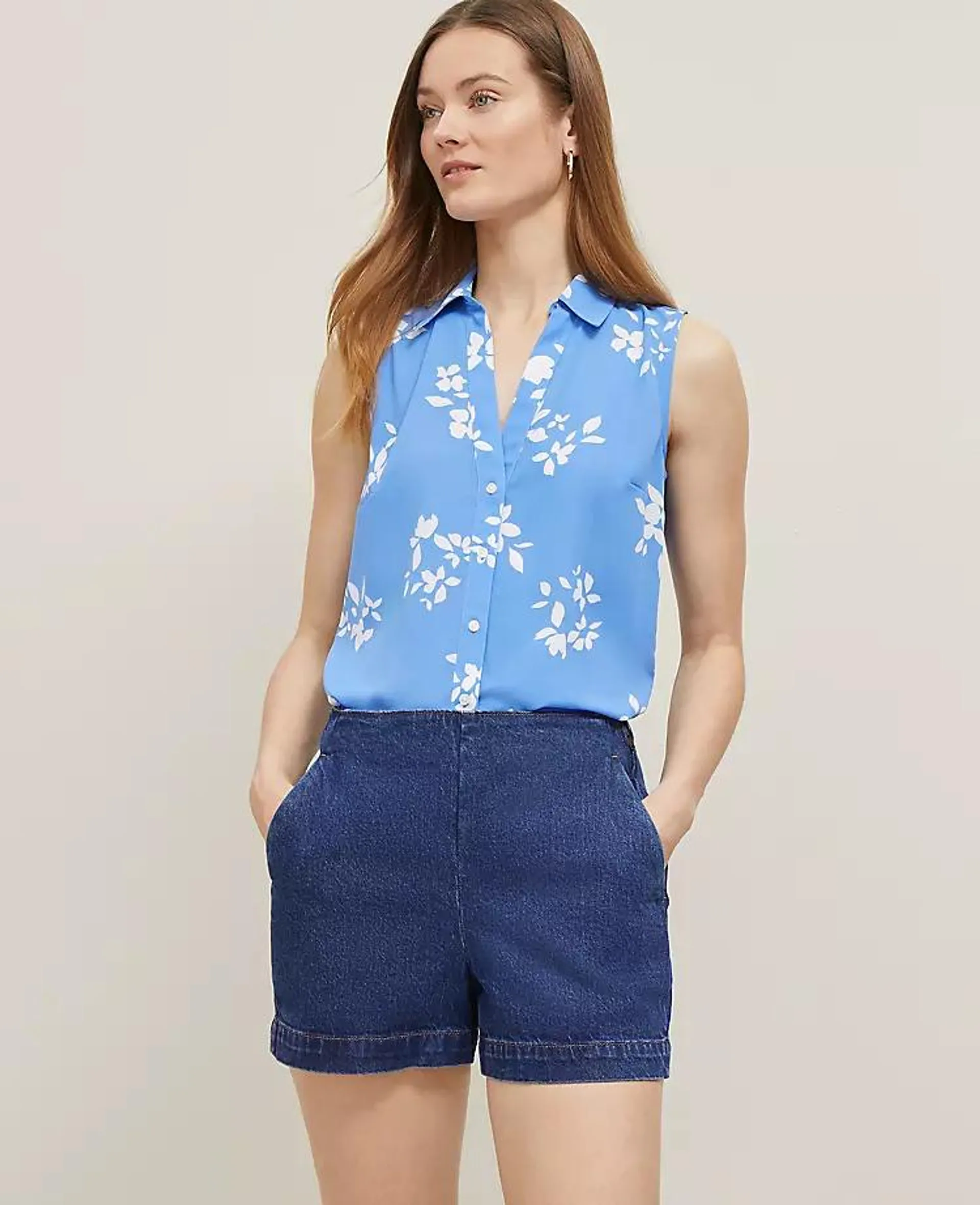 Floral Sleeveless Shirt